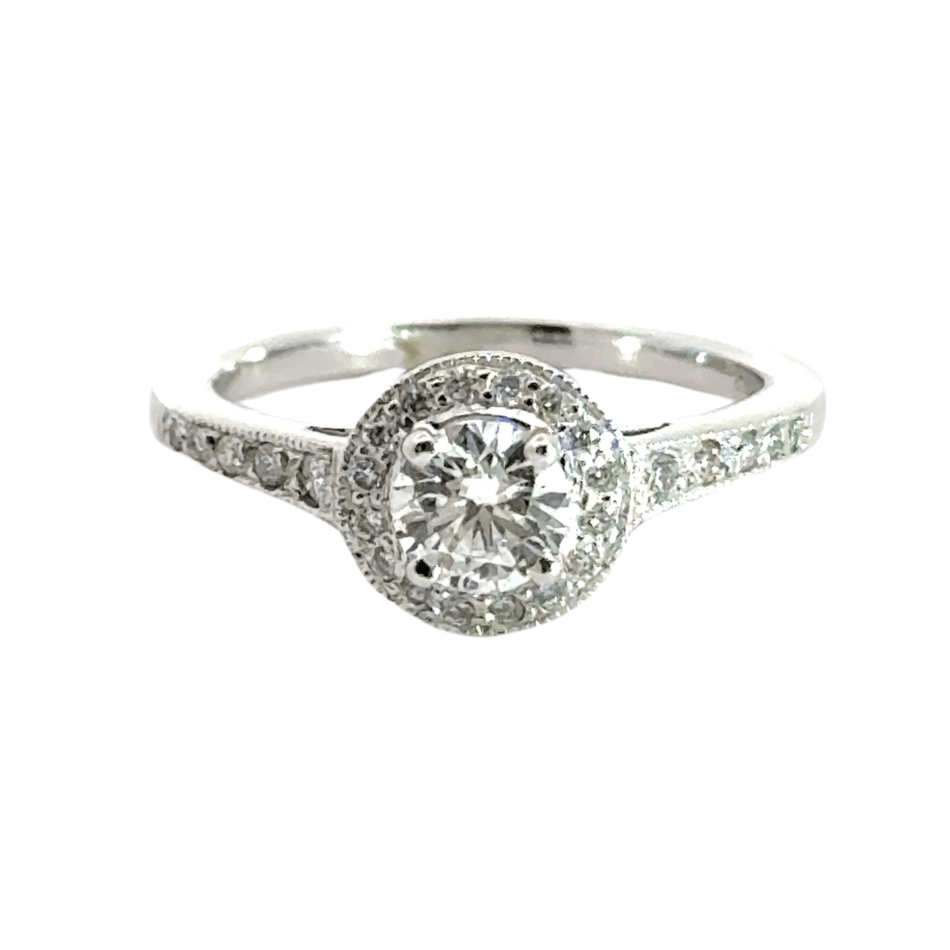 Platinum Halo Diamond Ring Aces Jewellers