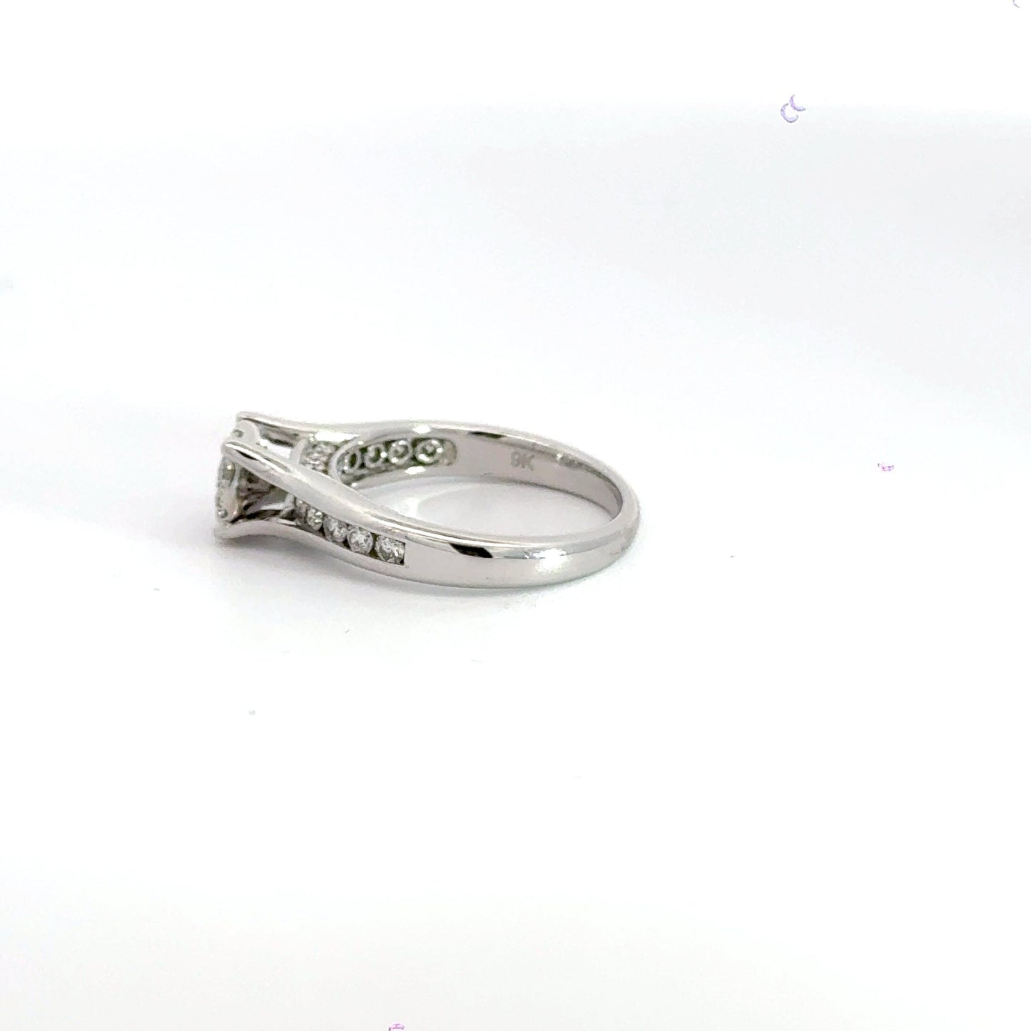9CT White Gold Cluster Diamond Ring Aces Jewellers