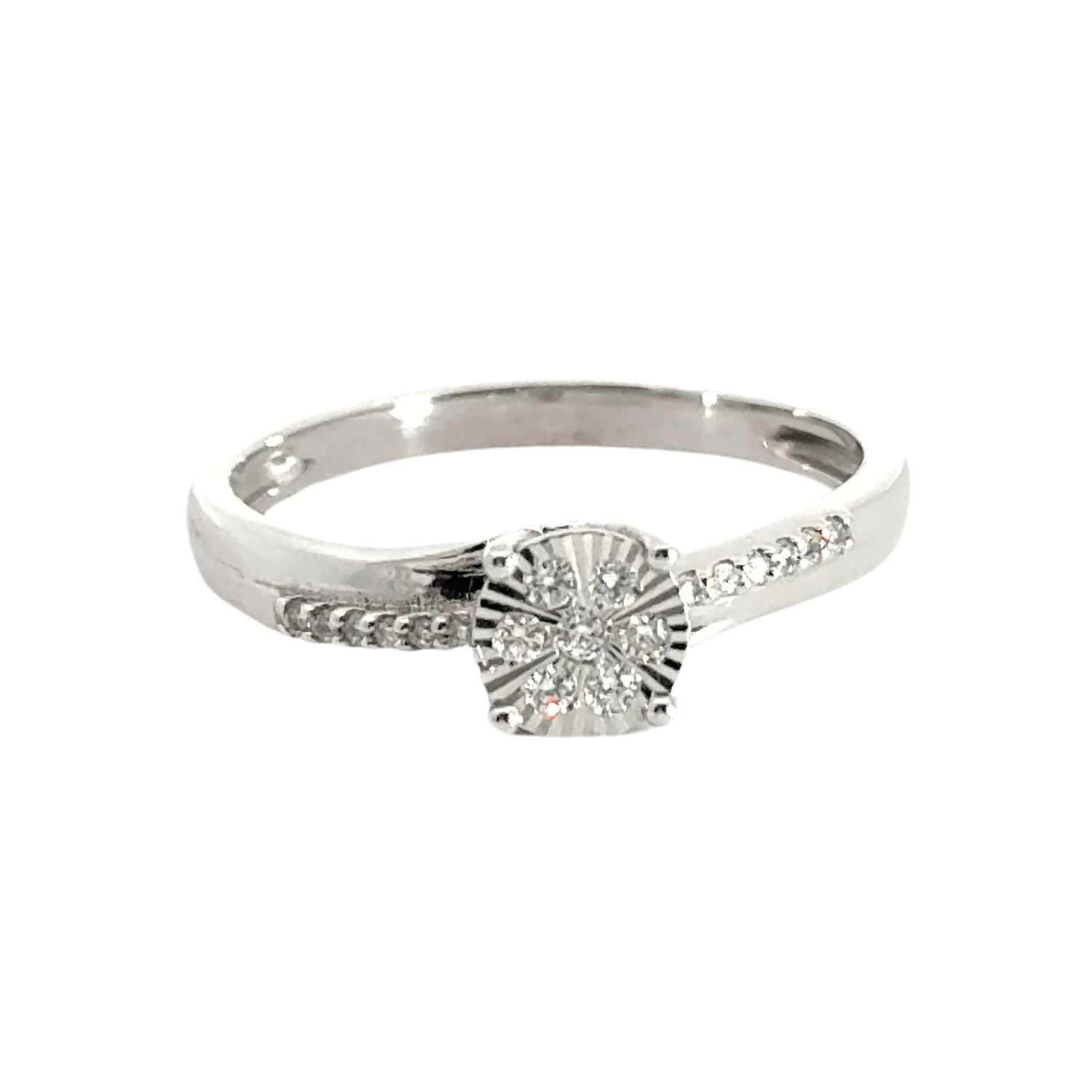 9CT White Gold Diamond Solitaire Ring Aces Jewellers