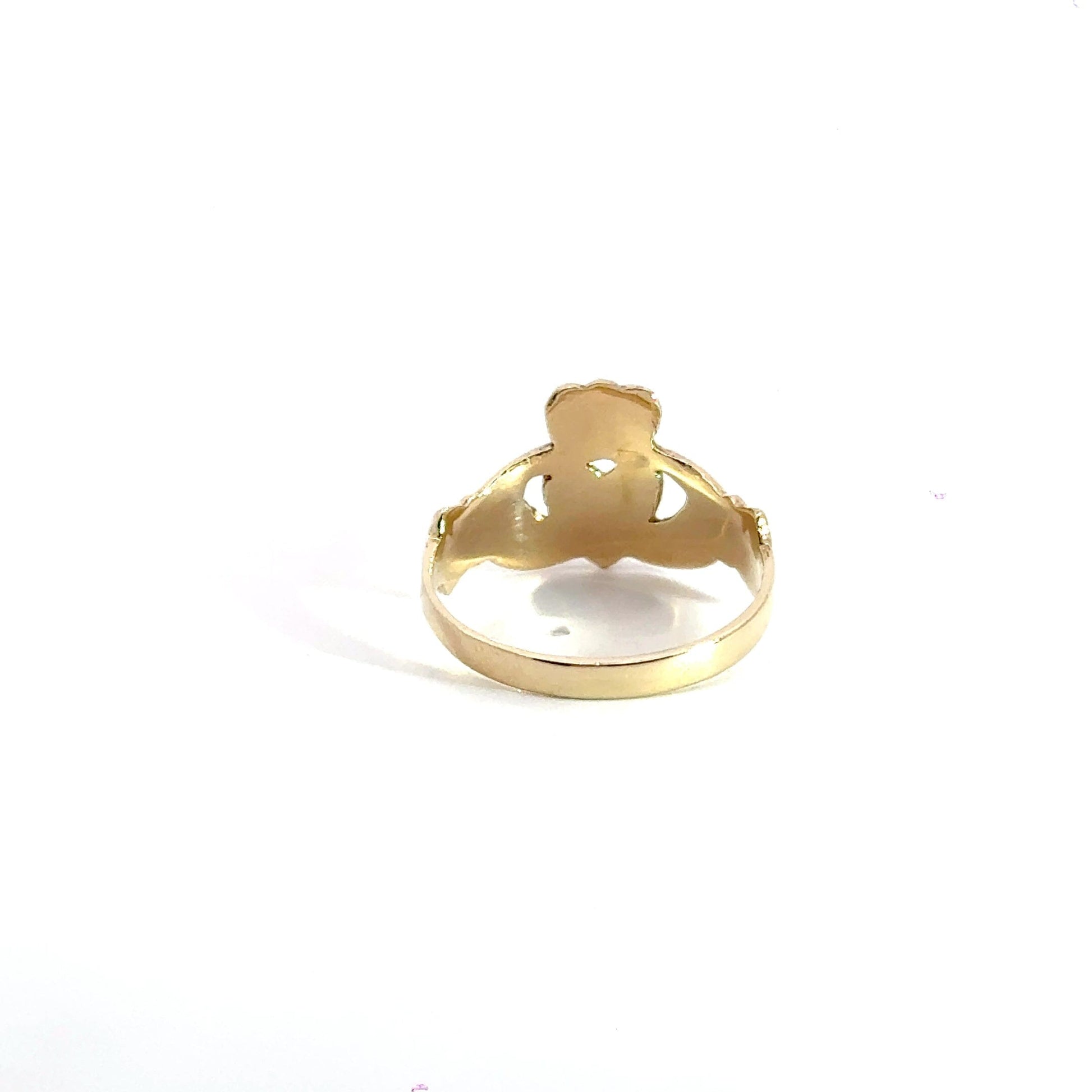 9CT Yellow Gold Fine Claddagh Ring Aces Jewellers