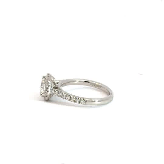 Platinum Halo 1.00CT Lab Diamond Ring Aces Jewellers