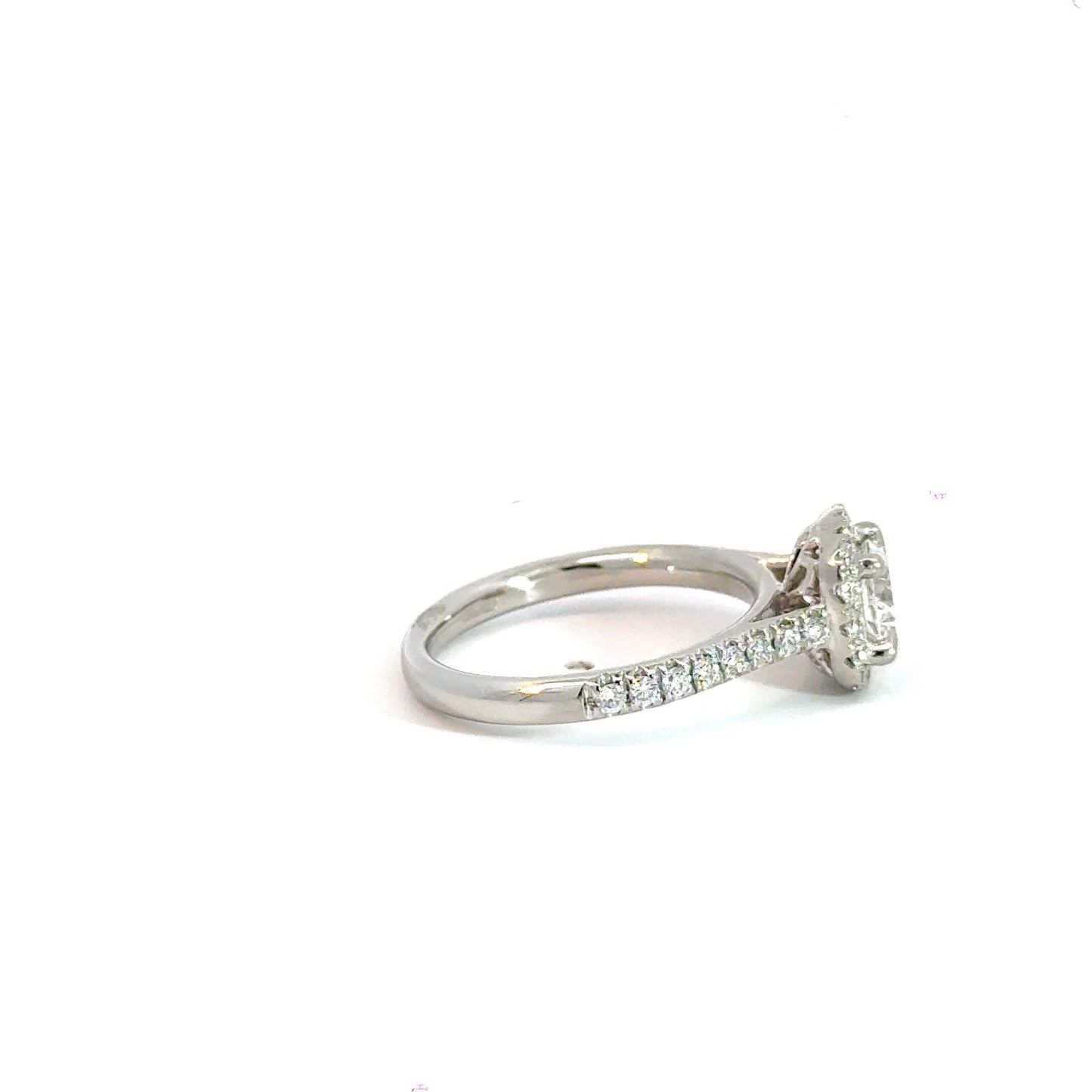 Platinum Halo 1.00CT Lab Diamond Ring Aces Jewellers
