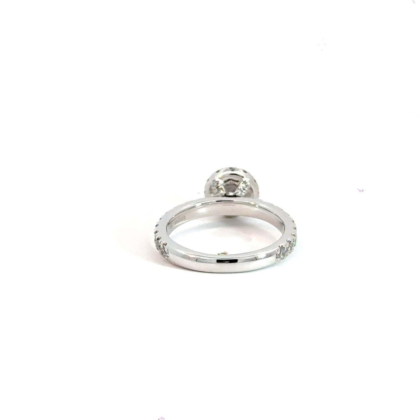 18CT White Gold Halo 1.00CT Lab Diamond Ring Aces Jewellers