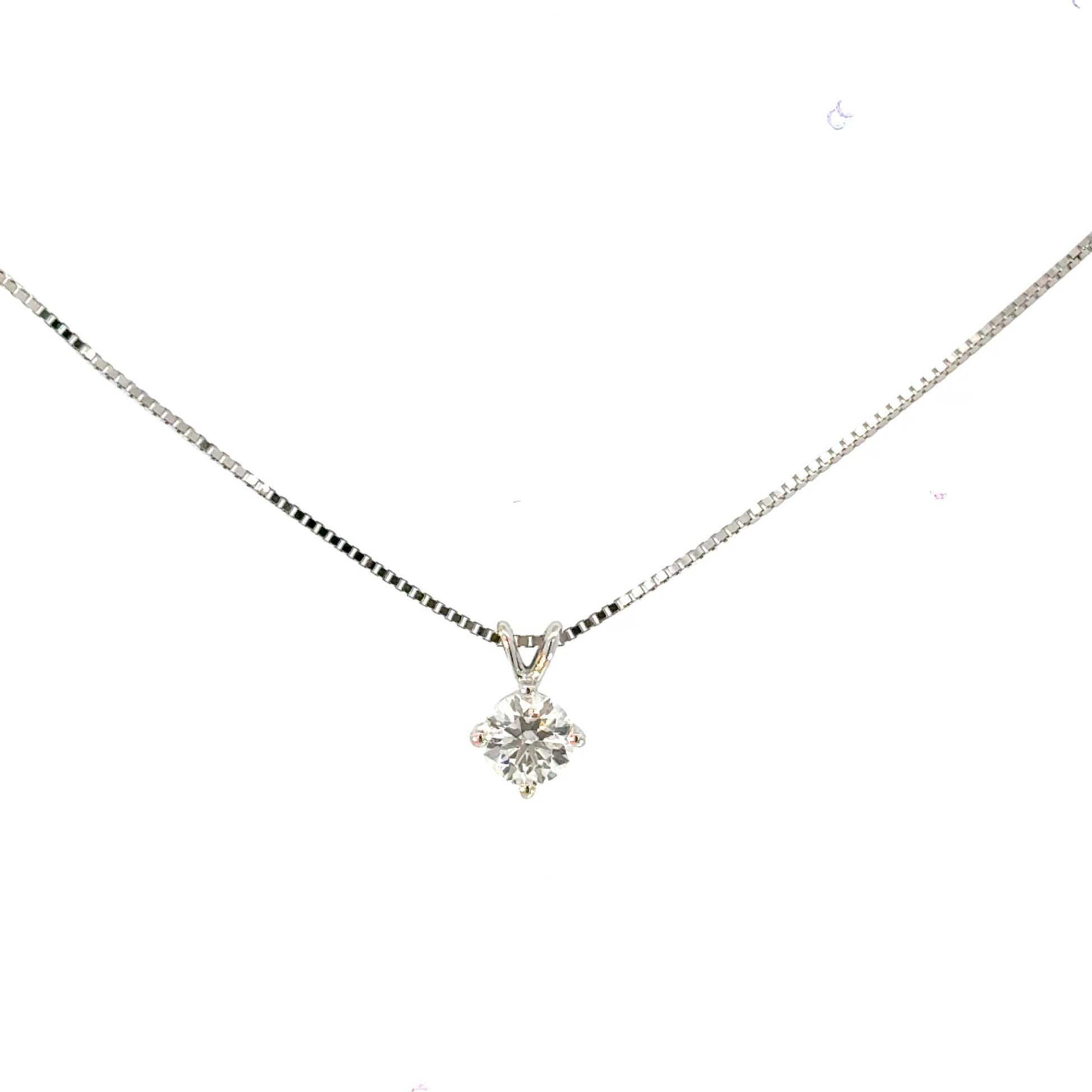 9CT White Gold 0.50CT Lab Diamond Necklace Aces Jewellers