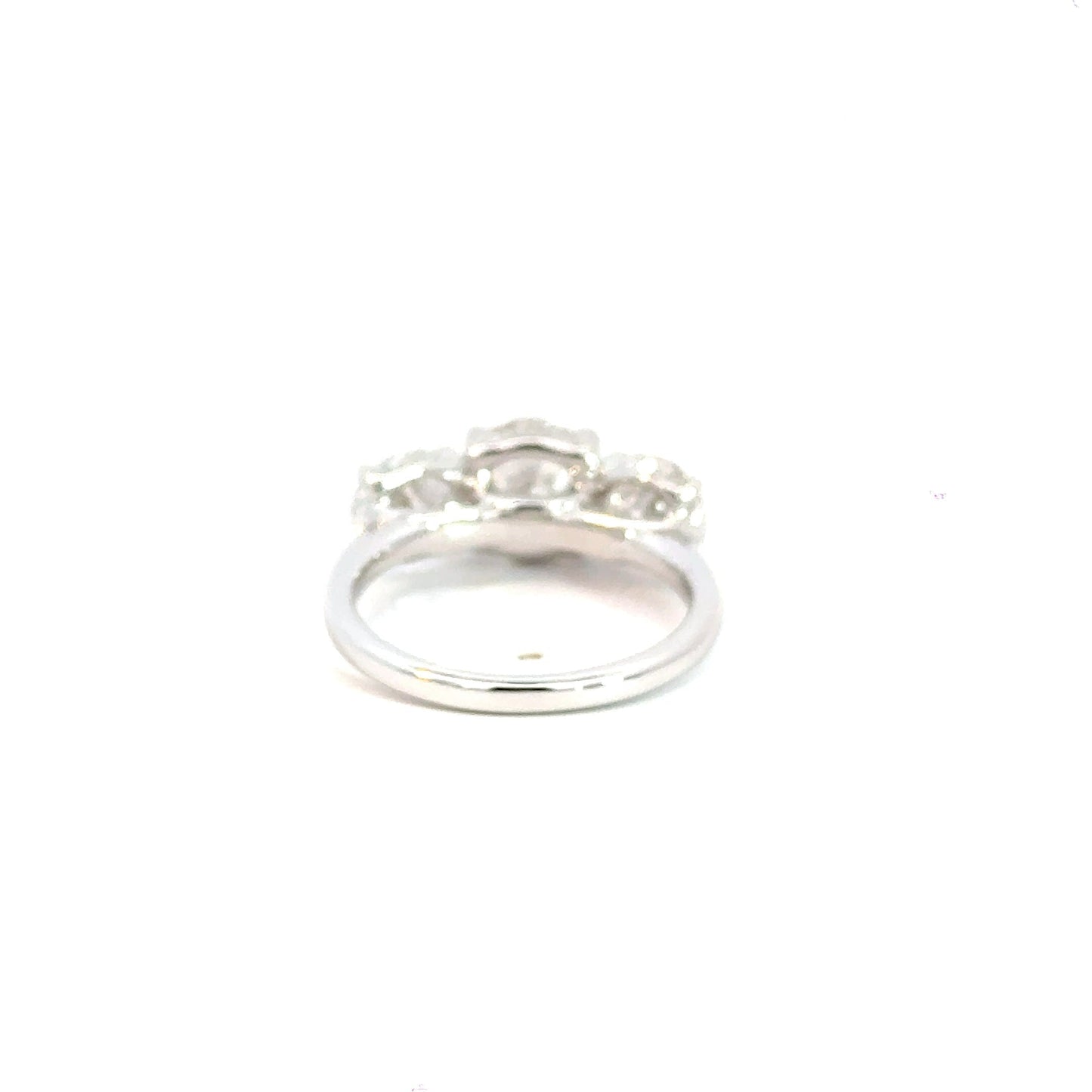 18CT White Gold Round Trilogy 4CT Lab Diamond Ring Aces Jewellers