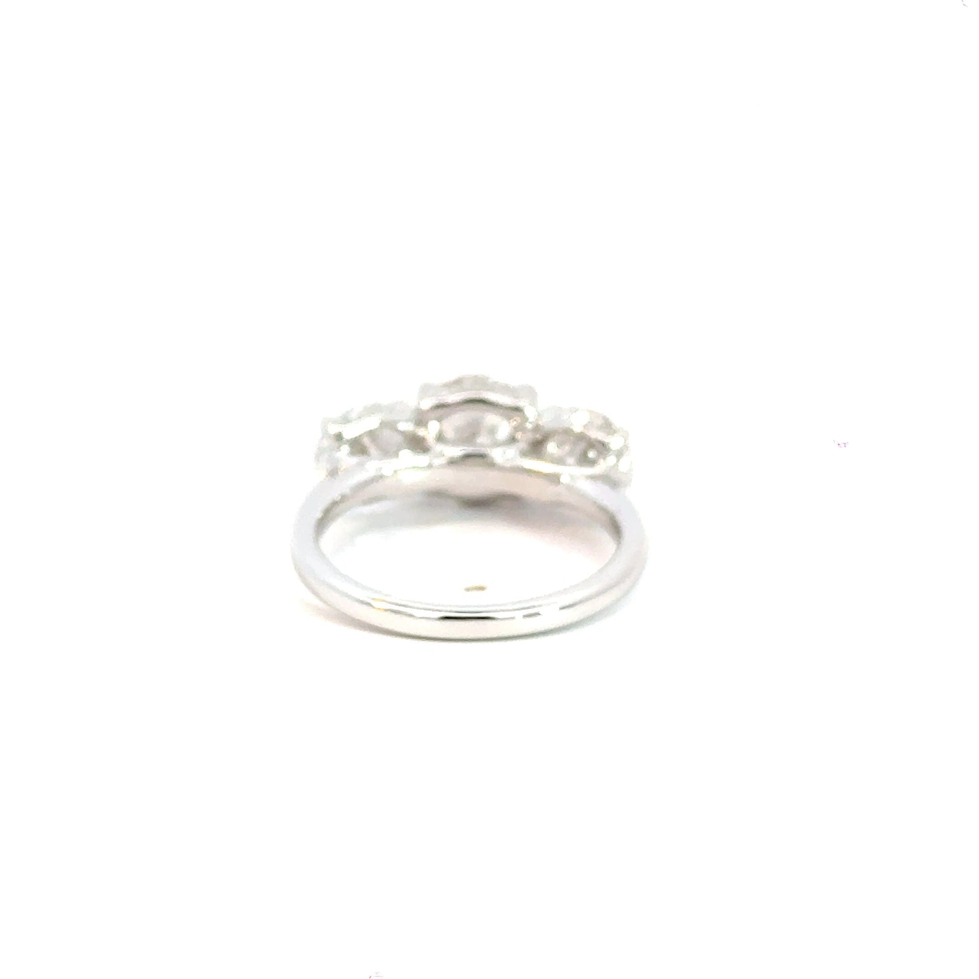 18CT White Gold Round Trilogy 4CT Lab Diamond Ring Aces Jewellers