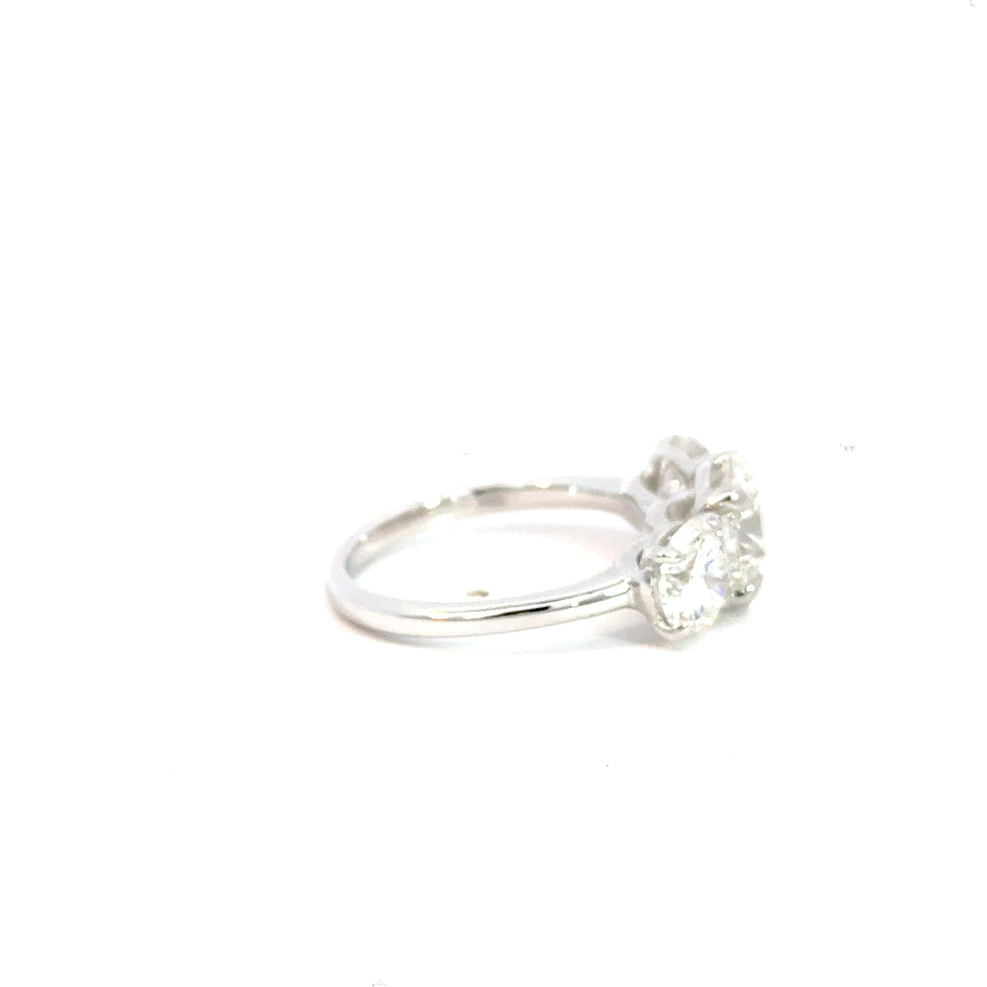 18CT White Gold Round Trilogy 4CT Lab Diamond Ring Aces Jewellers