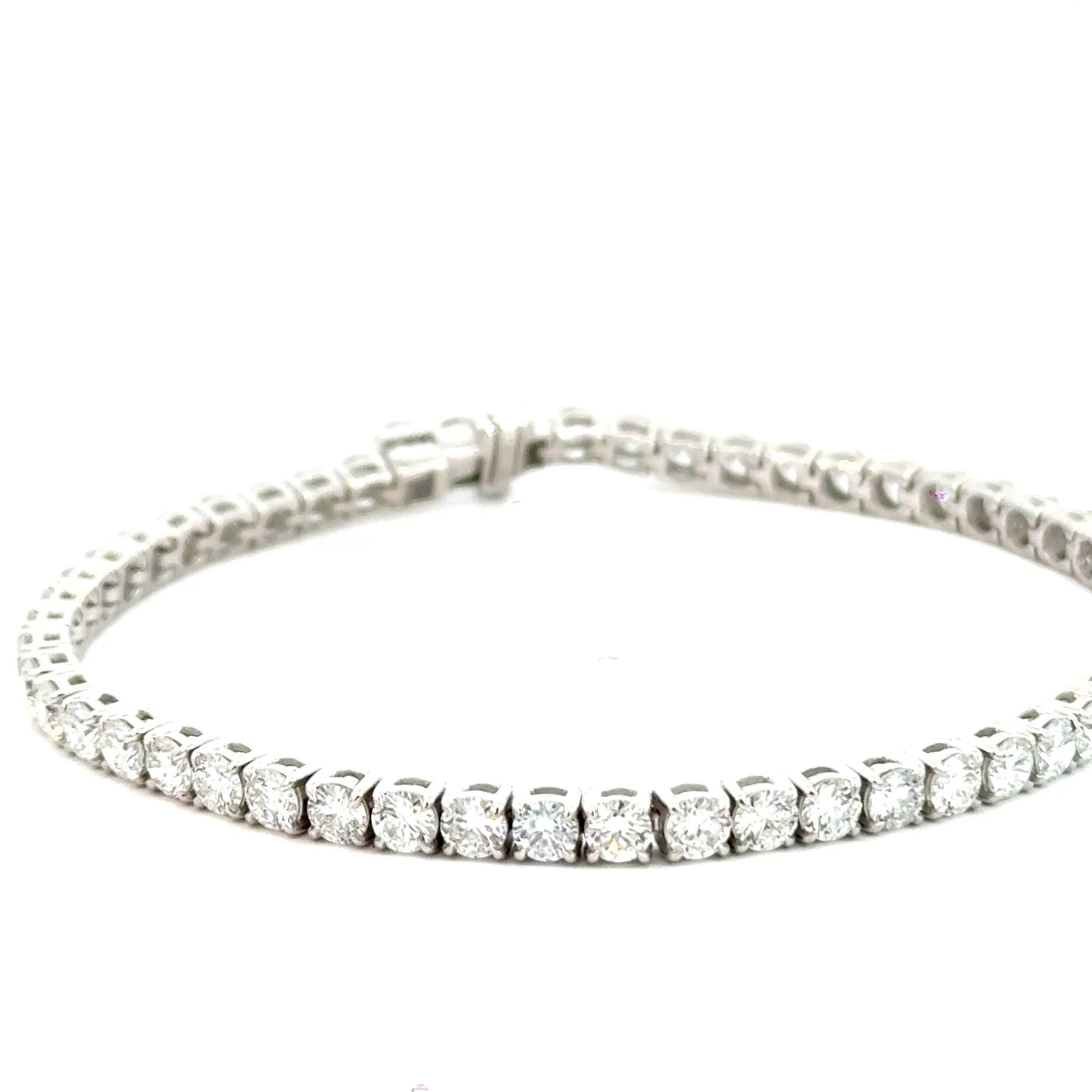 Tennis Bracelet 18CT White Gold 7CT Lab Diamonds Aces Jewellers