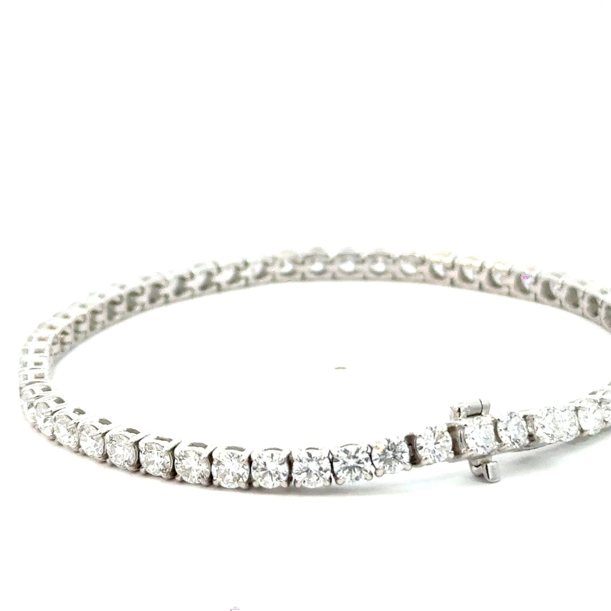 Tennis Bracelet 18CT White Gold 7CT Lab Diamonds Aces Jewellers