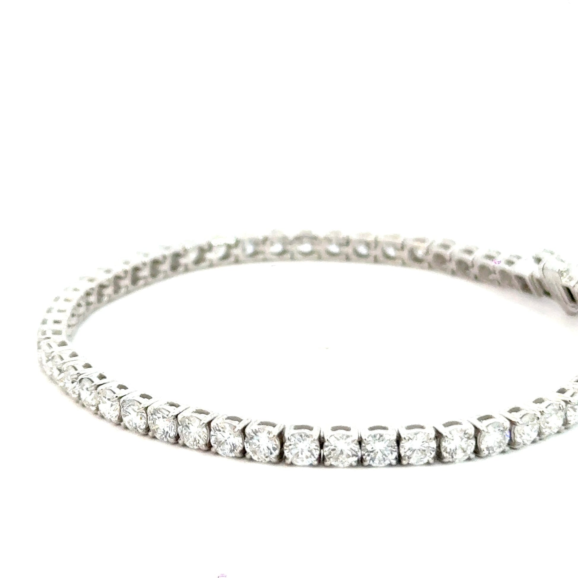 Tennis Bracelet 18CT White Gold 7CT Lab Diamonds Aces Jewellers