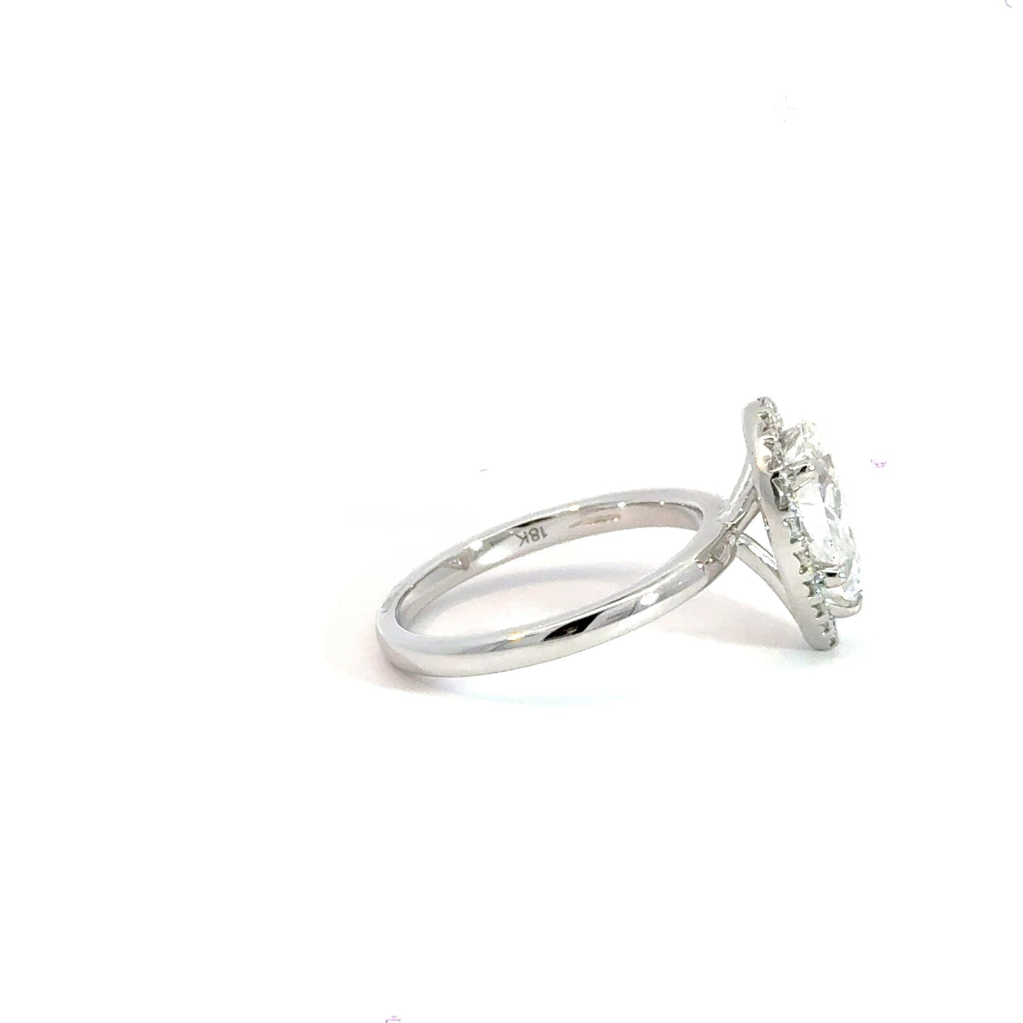 18CT White Gold Teardrop 2.00CT Lab Diamond Ring Aces Jewellers