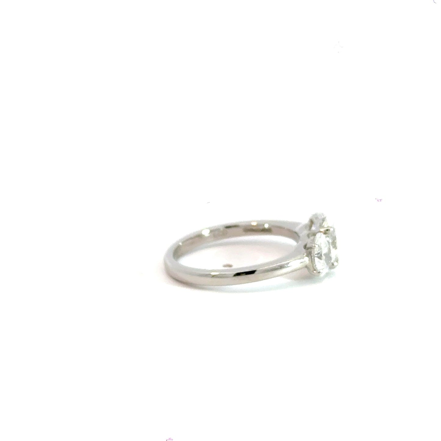 Platinum Oval Trilogy 1.50CT Lab Diamond Ring Aces Jewellers