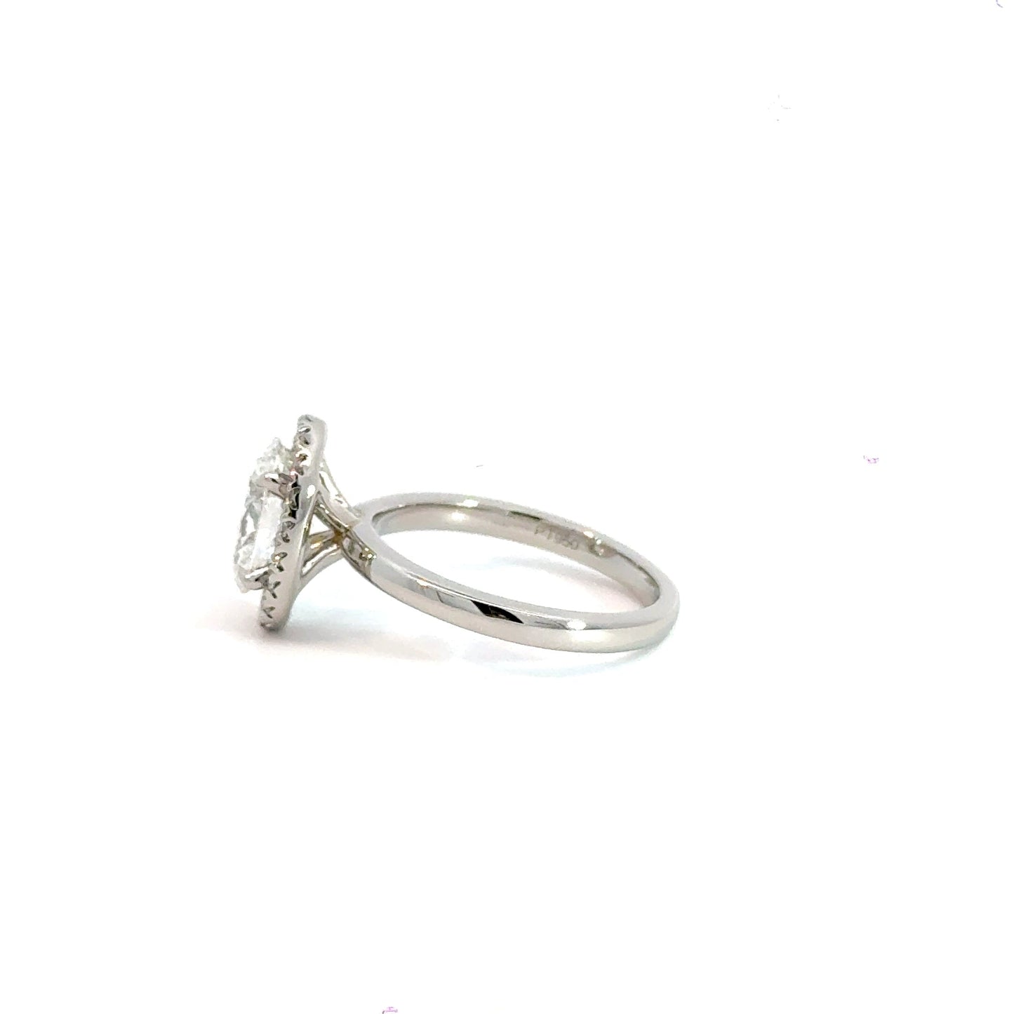 Platinum Oval Halo 2.00CT Lab Diamond Ring Aces Jewellers