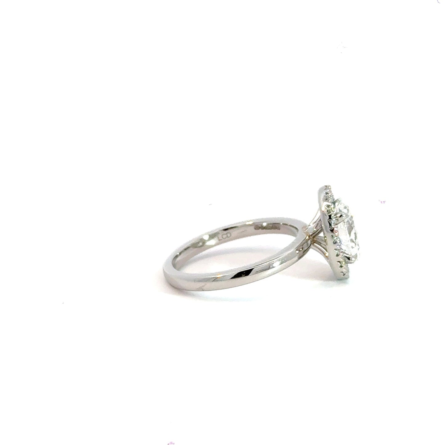 Platinum Oval Halo 2.00CT Lab Diamond Ring Aces Jewellers