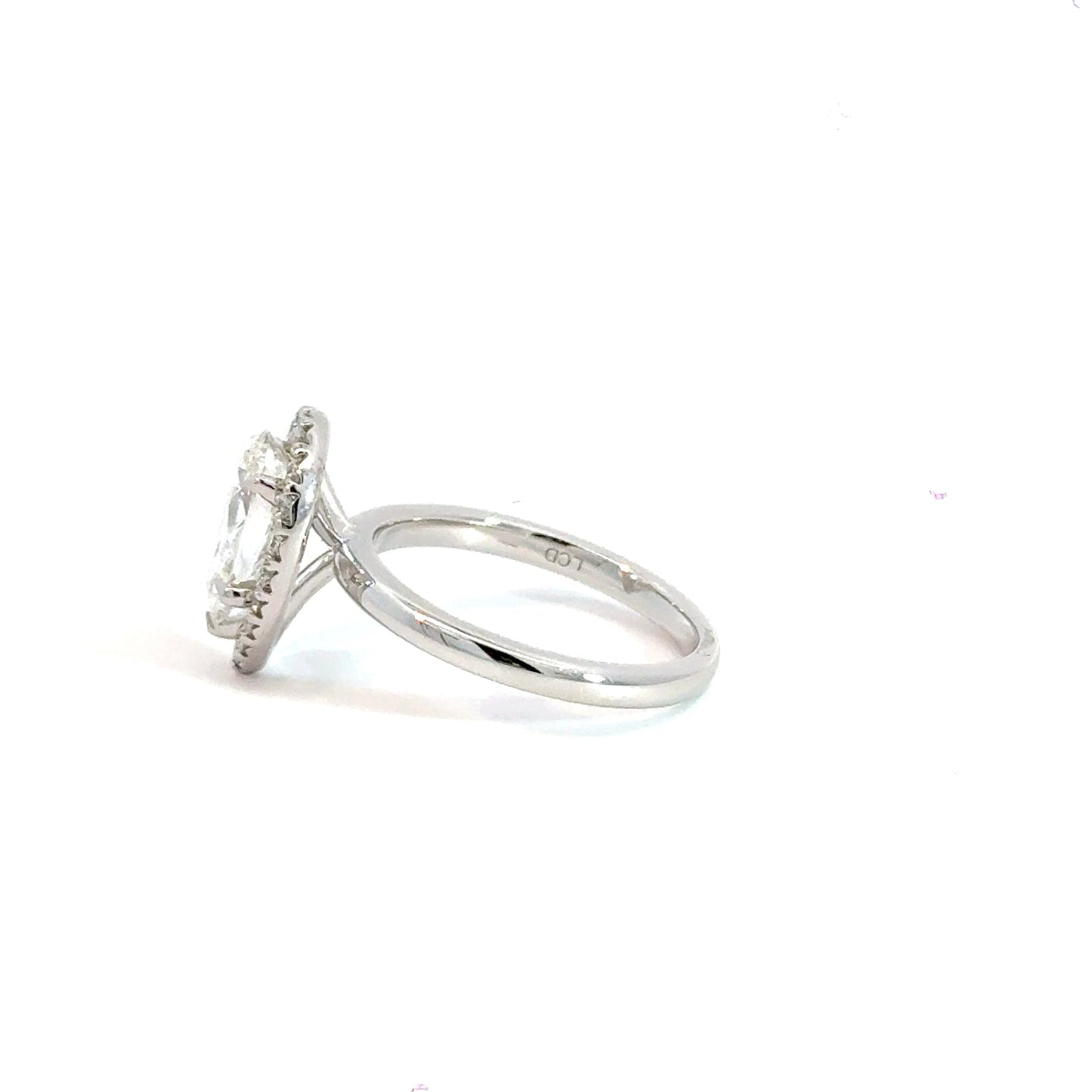 18CT White Gold Teardrop 2.00CT Lab Diamond Ring Aces Jewellers