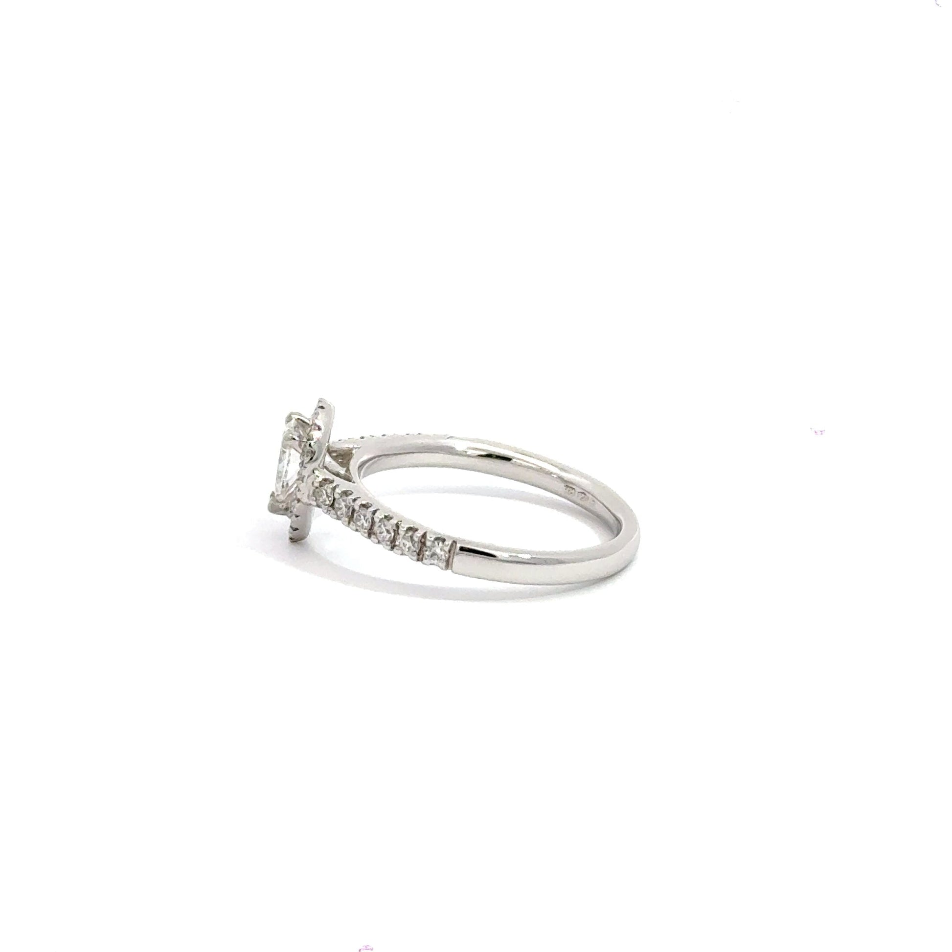 Platinum Diamond Teardrop Ring Aces Jewellers