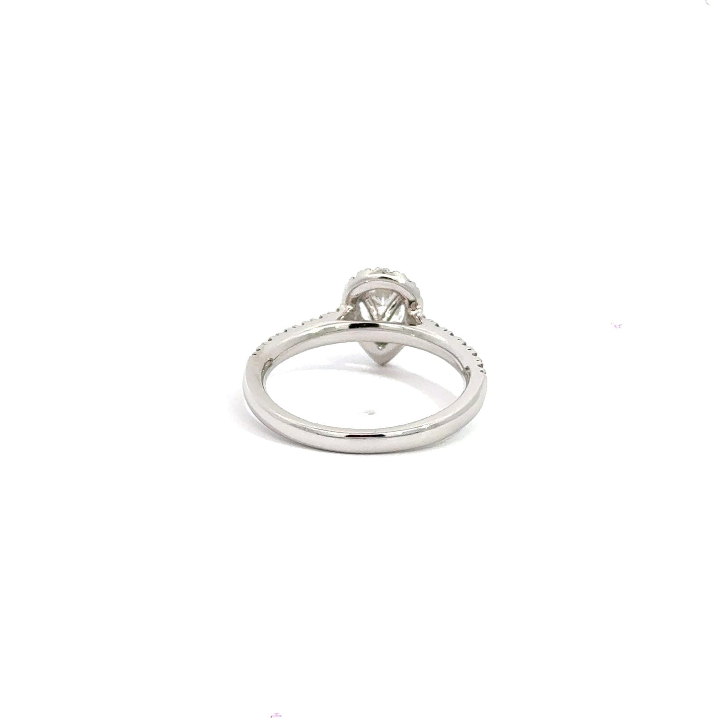 Platinum Diamond Teardrop Ring Aces Jewellers