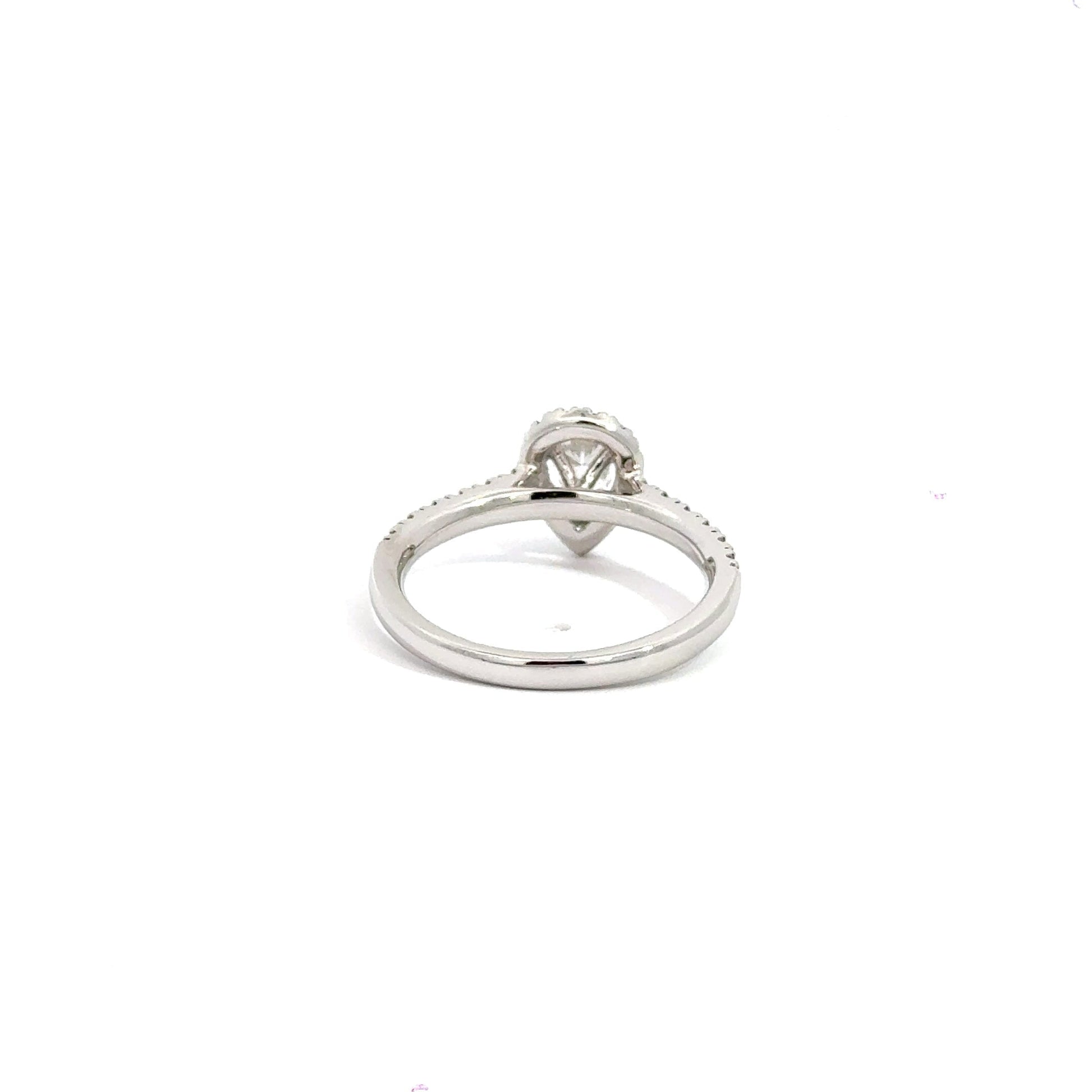Platinum Diamond Teardrop Ring Aces Jewellers