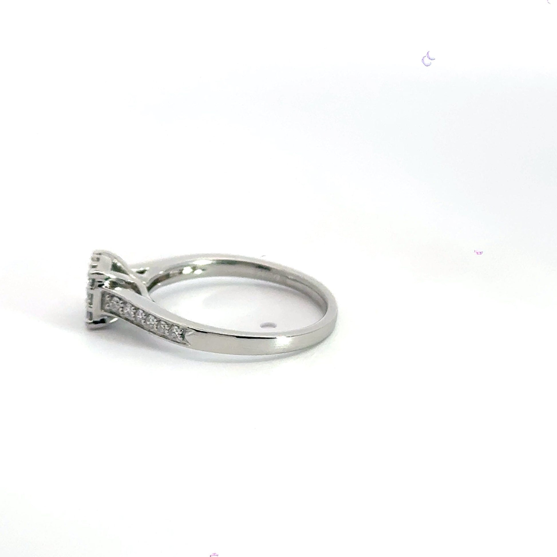 Platinum Square Cluster Diamond Ring Aces Jewellers