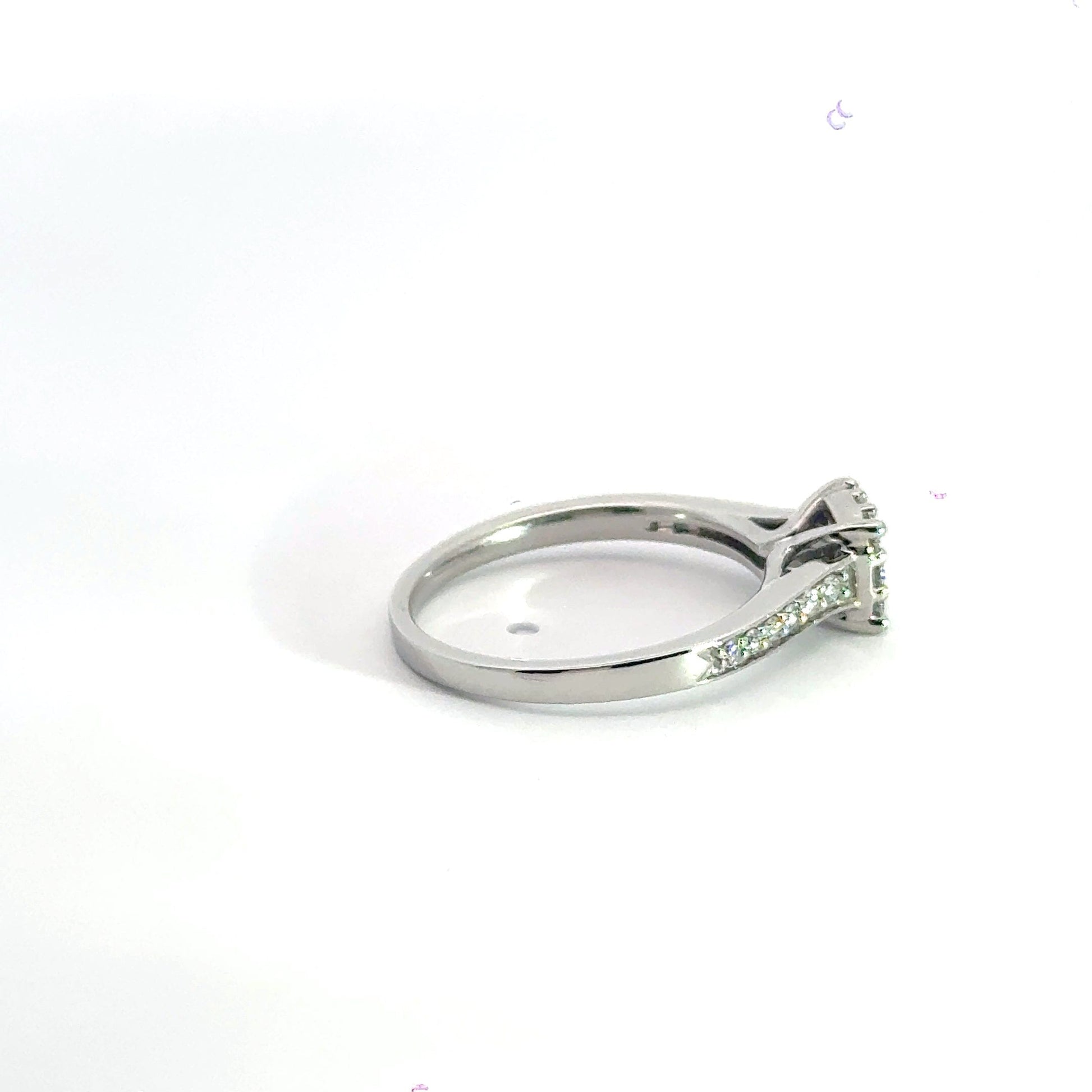Platinum Square Cluster Diamond Ring Aces Jewellers