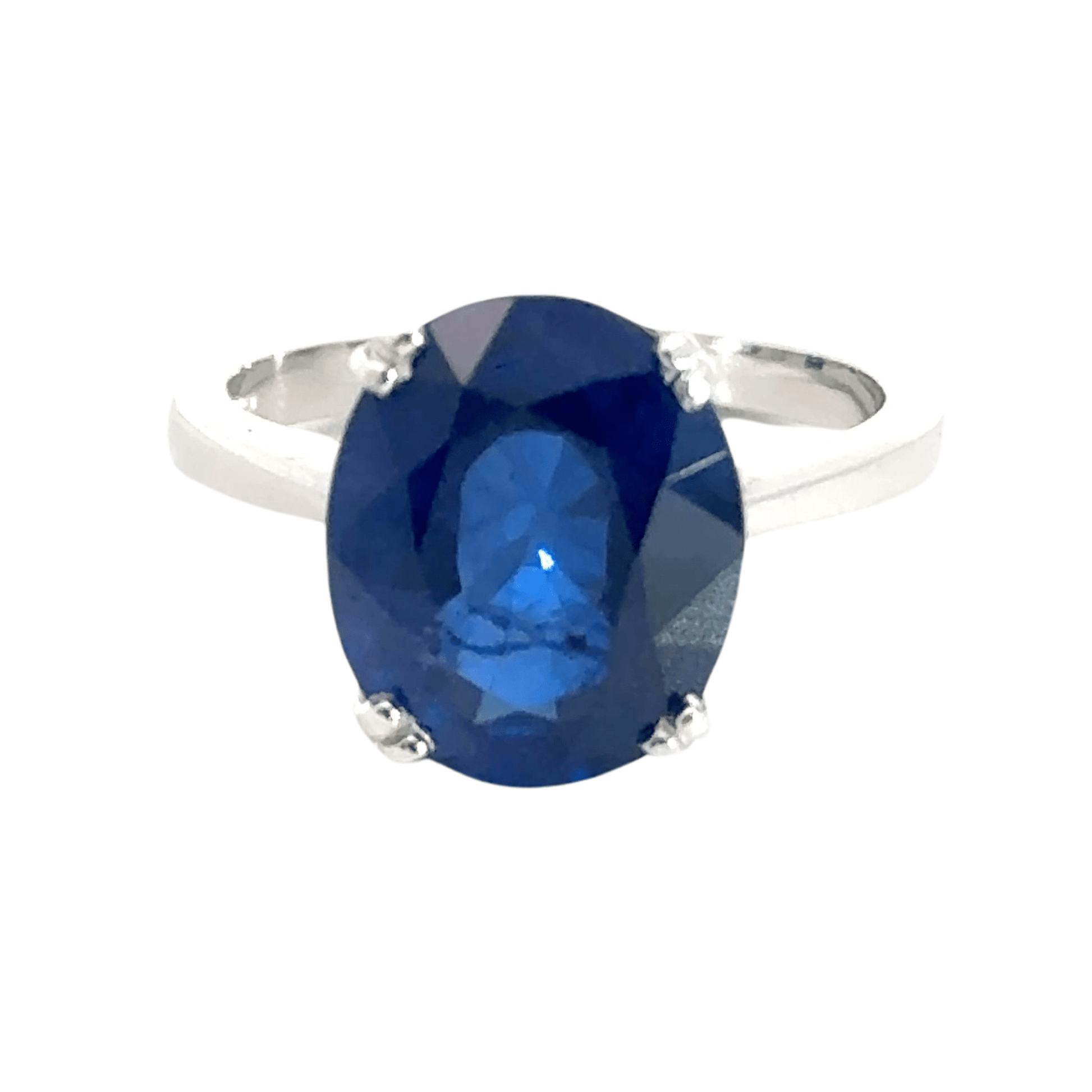 Platinum Heat Treated 4.50CT Sapphire Solitaire Aces Jewellers