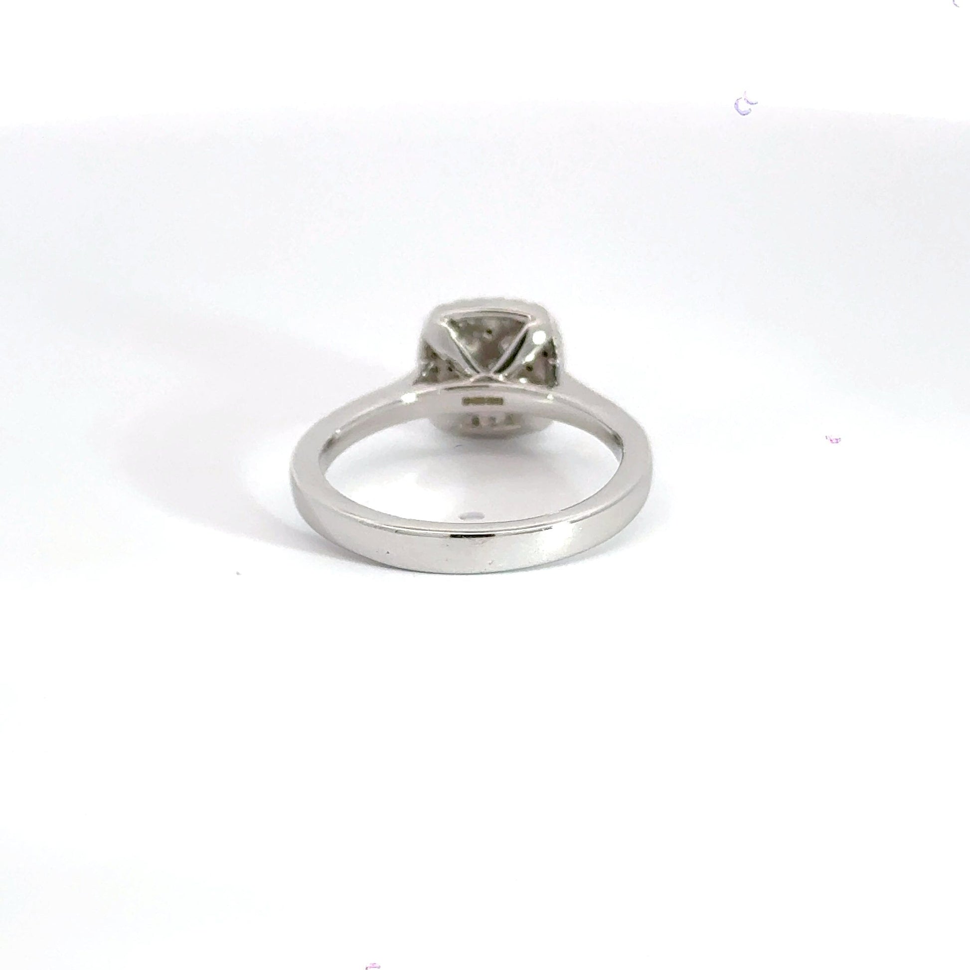 18CT White Gold Halo Diamond Ring Aces Jewellers