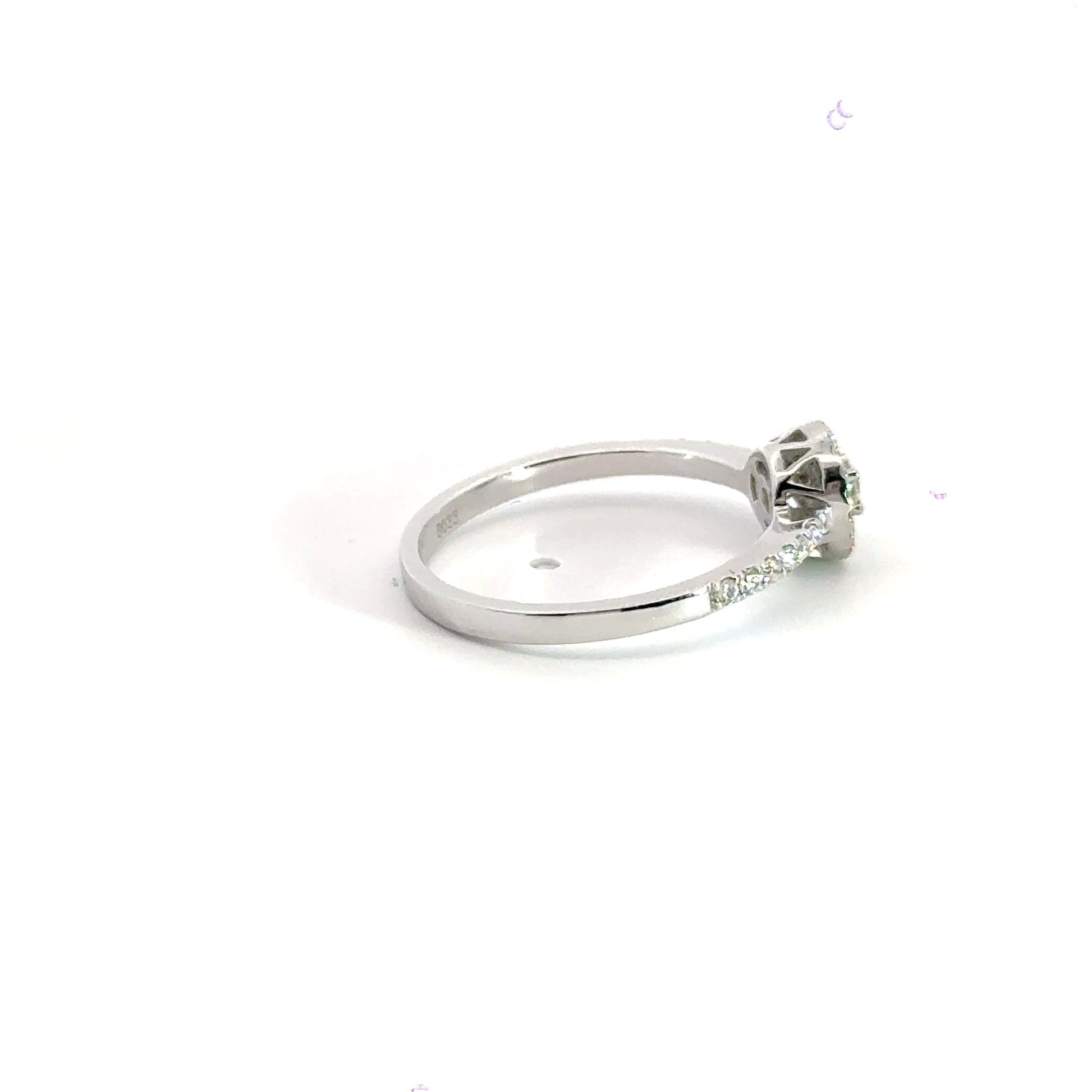 18CT White Gold Diamond Ring Halo Aces Jewellers