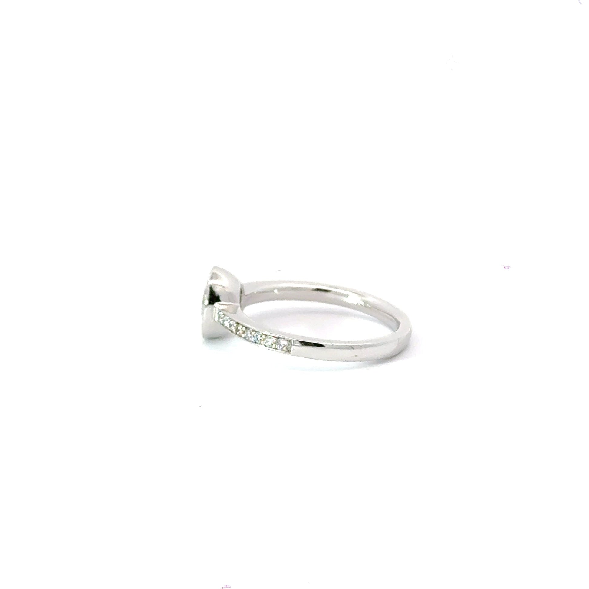 18CT White Gold Oval Diamond Ring Aces Jewellers