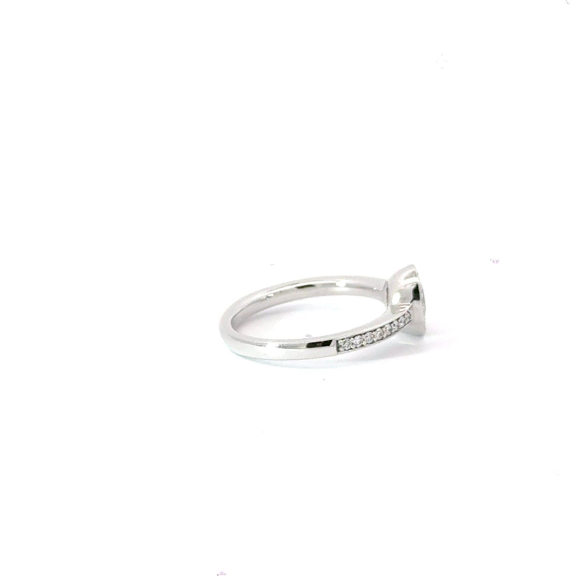 18CT White Gold Oval Diamond Ring Aces Jewellers