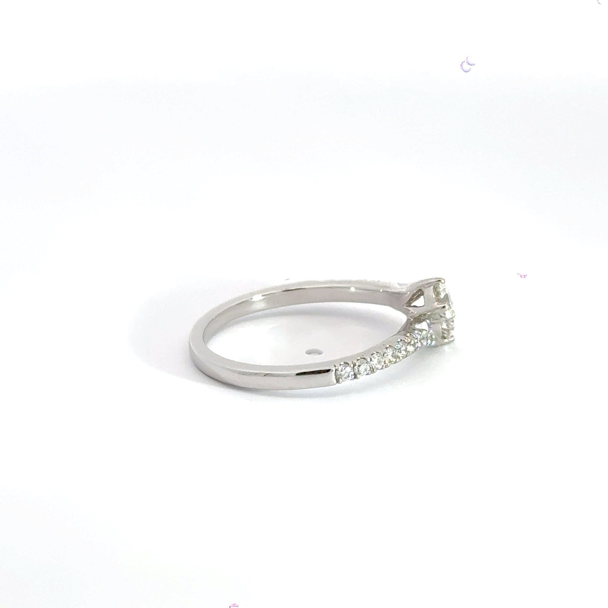 18CT White Gold Twist Diamond Ring Aces Jewellers