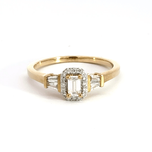9CT Emerald Cut Diamond Ring Aces Jewellers