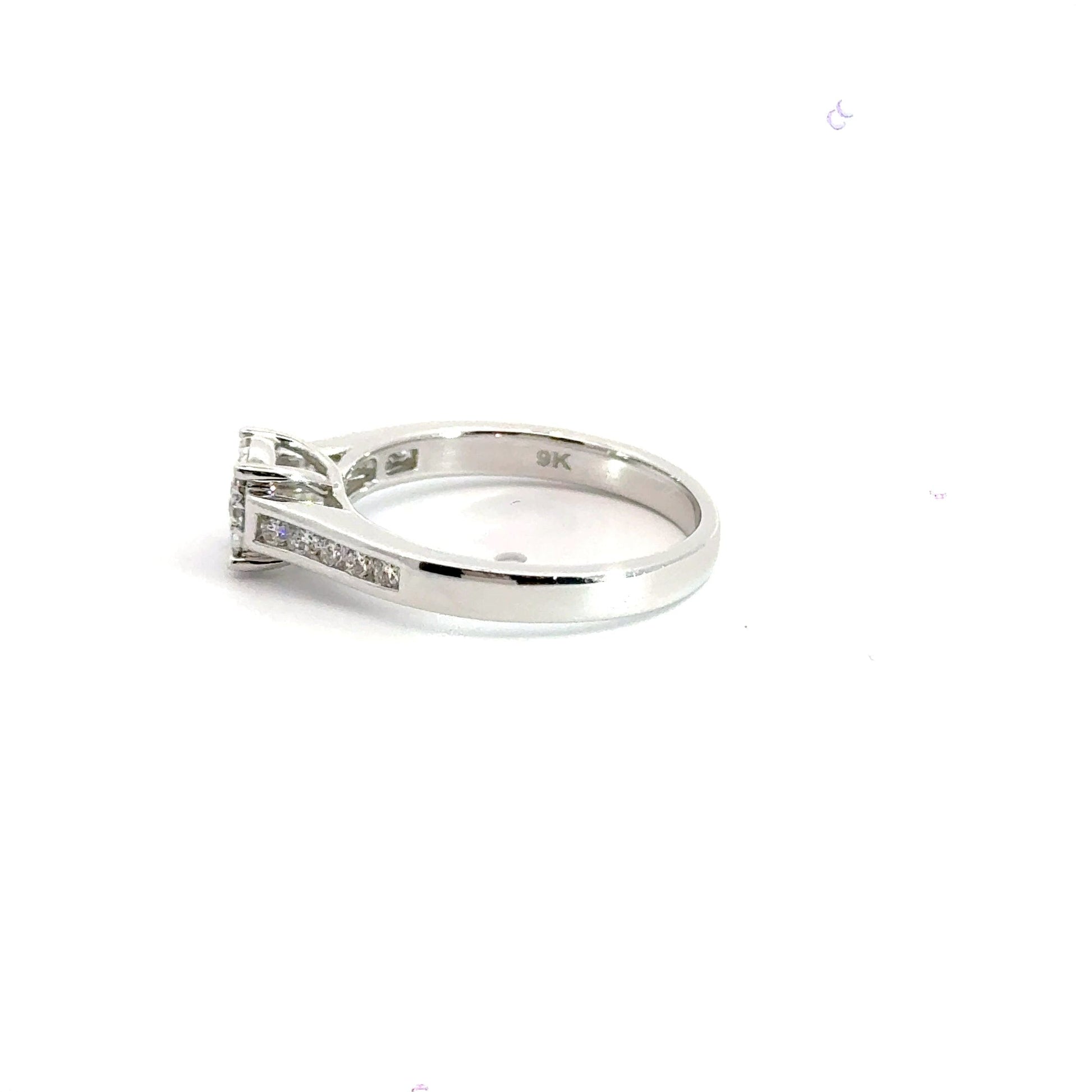 9CT White Gold Cluster Diamond Ring Aces Jewellers