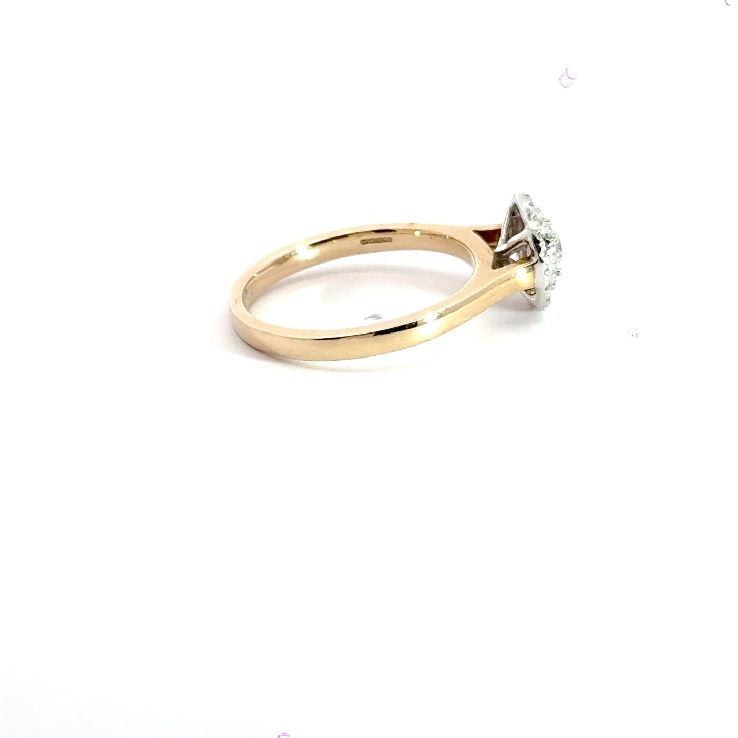 9CT Yellow Gold Double Halo Diamond Ring Aces Jewellers