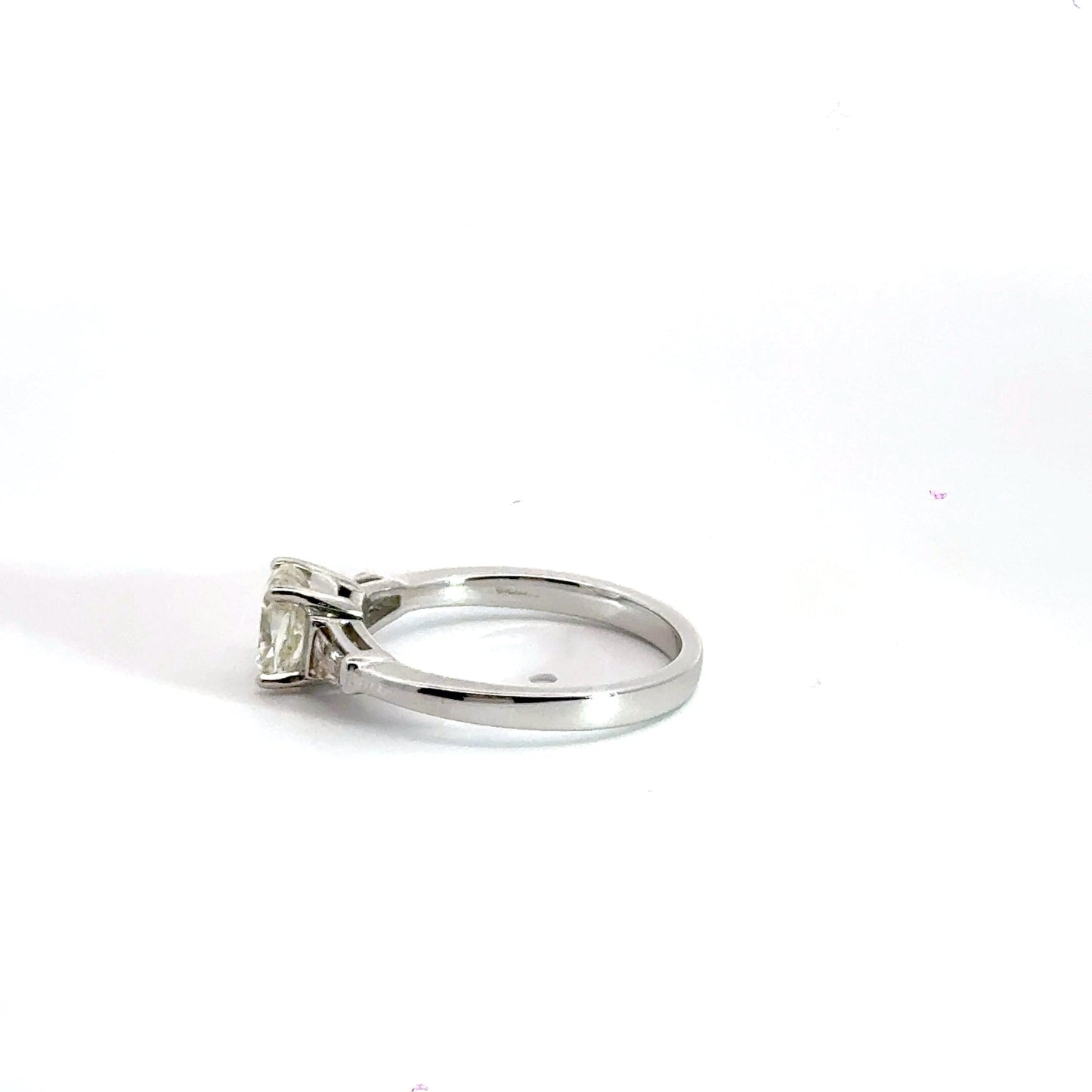 18CT White Gold Diamond Trilogy Ring Aces Jewellers