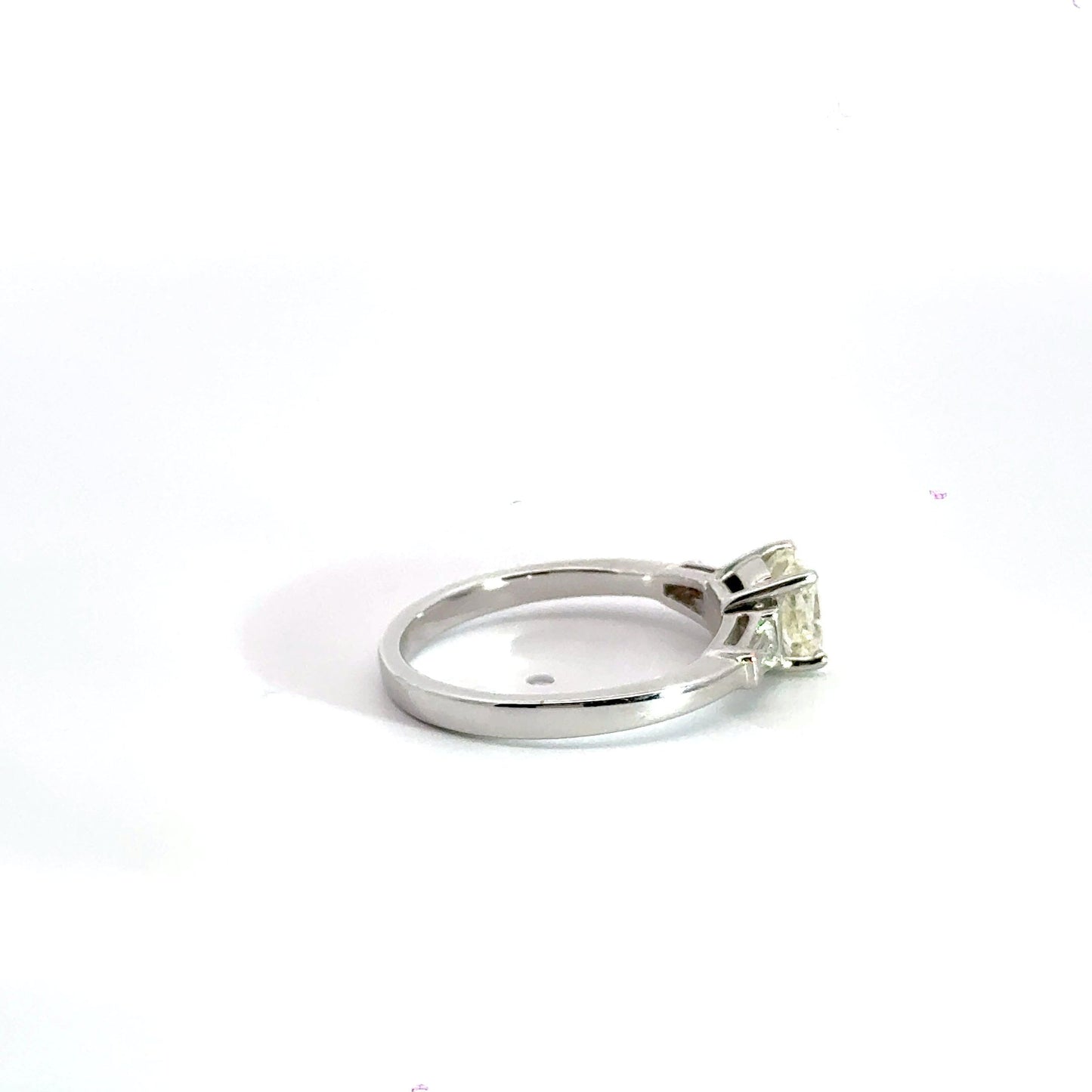 18CT White Gold Diamond Trilogy Ring Aces Jewellers
