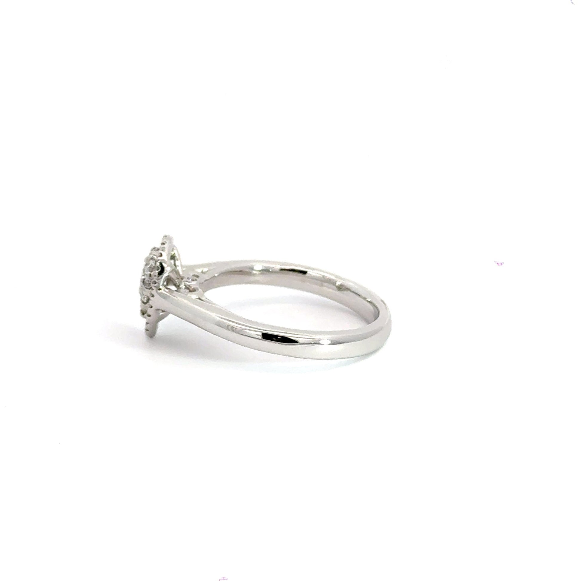 18CT White Gold Teardrop Diamond Ring Aces Jewellers