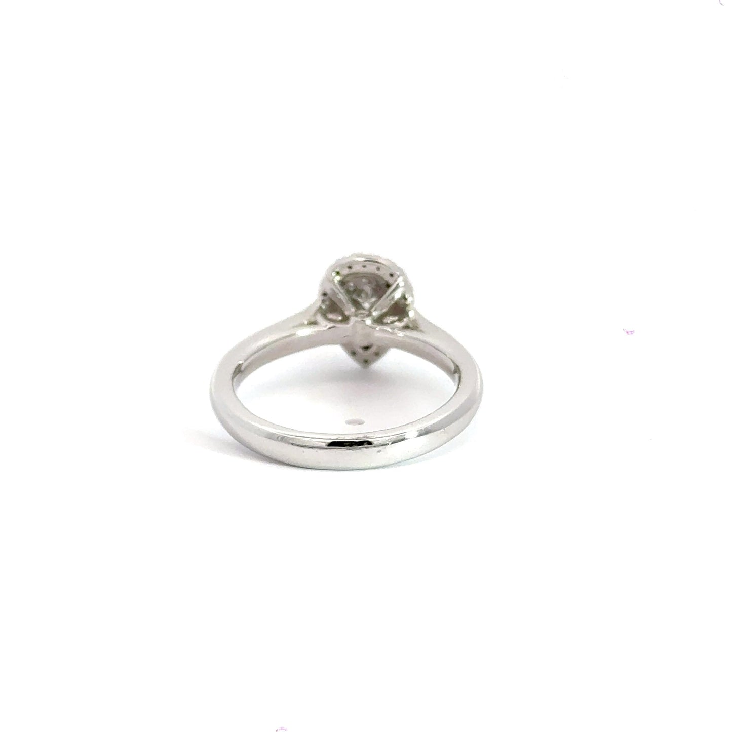 18CT White Gold Teardrop Diamond Ring Aces Jewellers