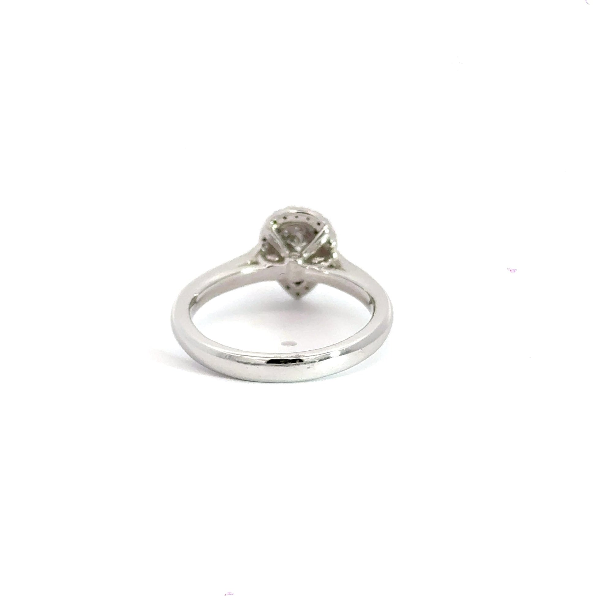 18CT White Gold Teardrop Diamond Ring Aces Jewellers
