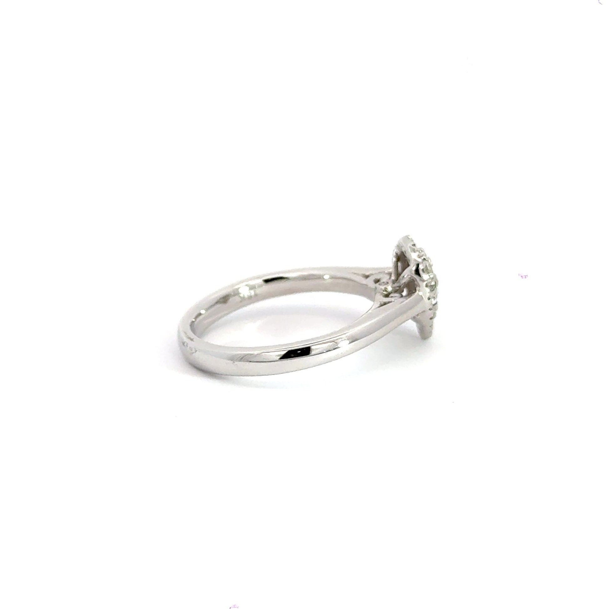 18CT White Gold Teardrop Diamond Ring Aces Jewellers