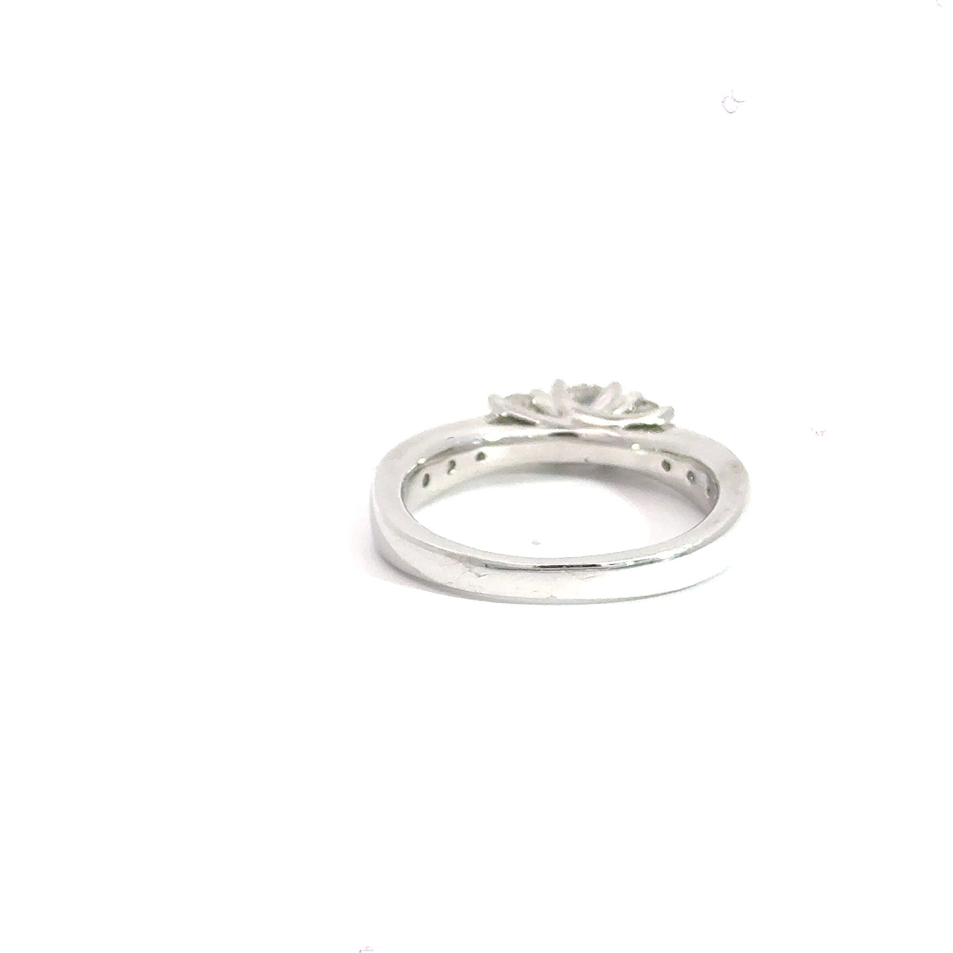18CT White Gold Diamond Trilogy Ring Aces Jewellers