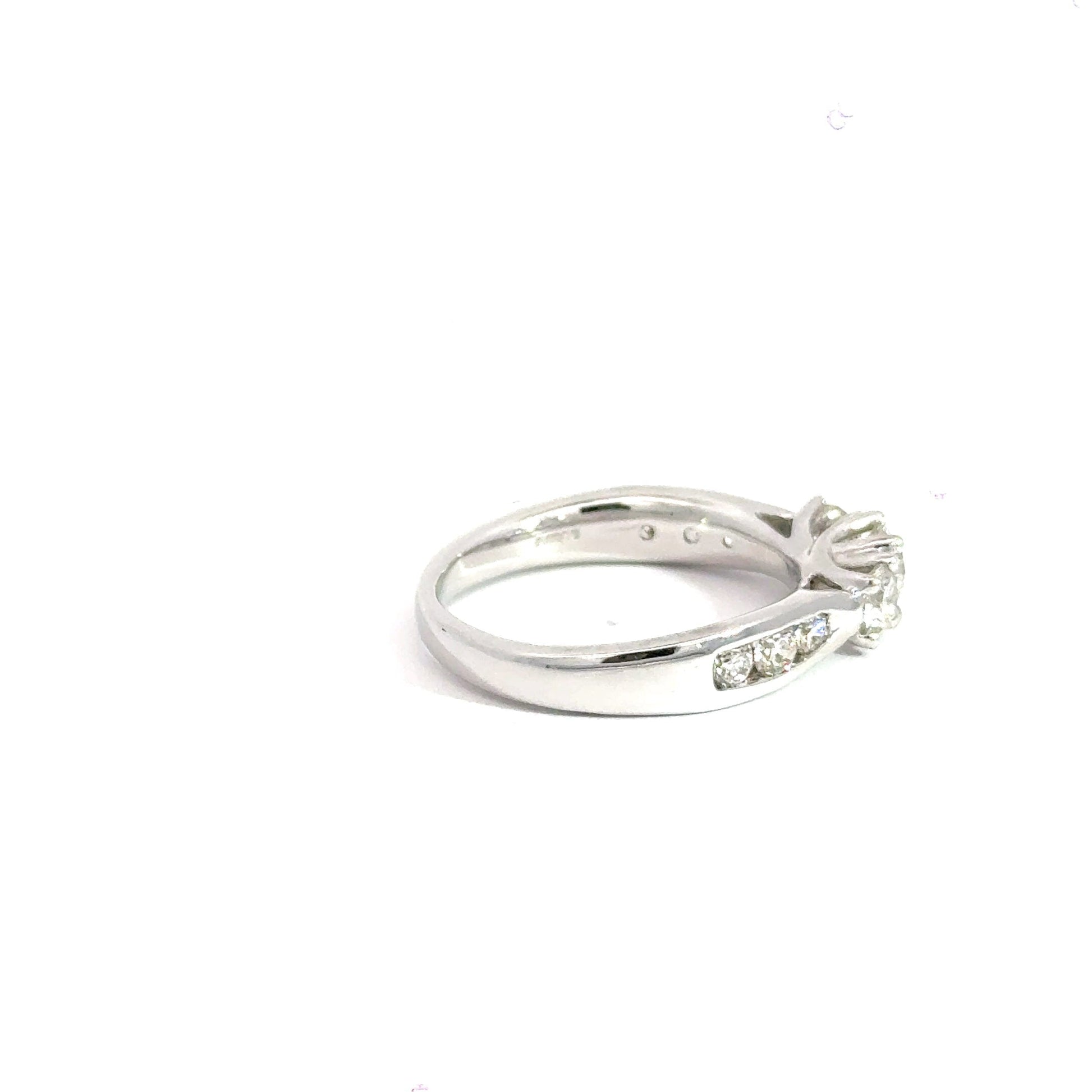 18CT White Gold Diamond Trilogy Ring Aces Jewellers