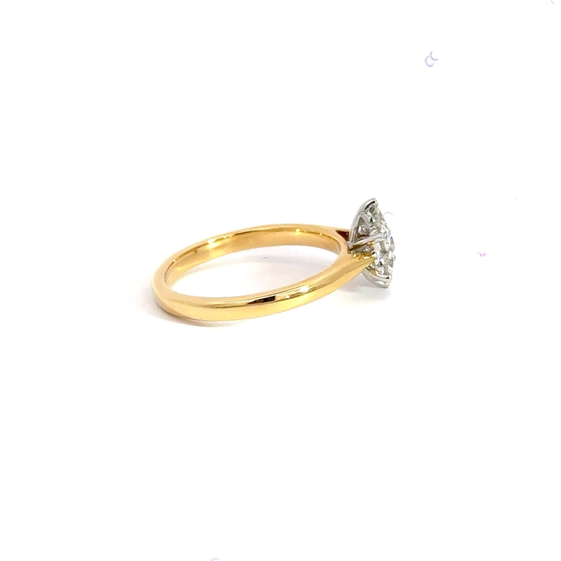 18CT Gold Diamond Daisy Ring Aces Jewellers