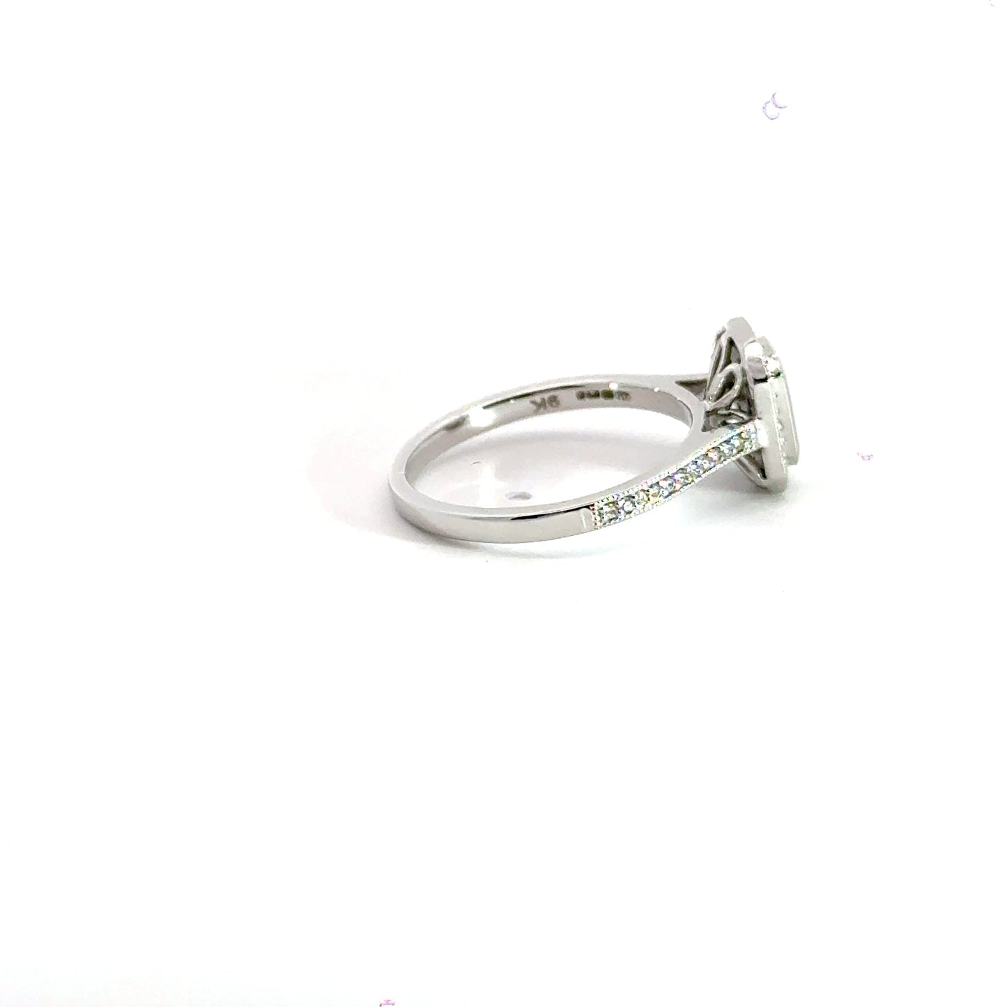 9CT White Gold Diamond Sapphire Ring Aces Jewellers