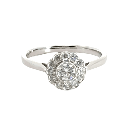 9CT Cluster Diamond Ring Aces Jewellers