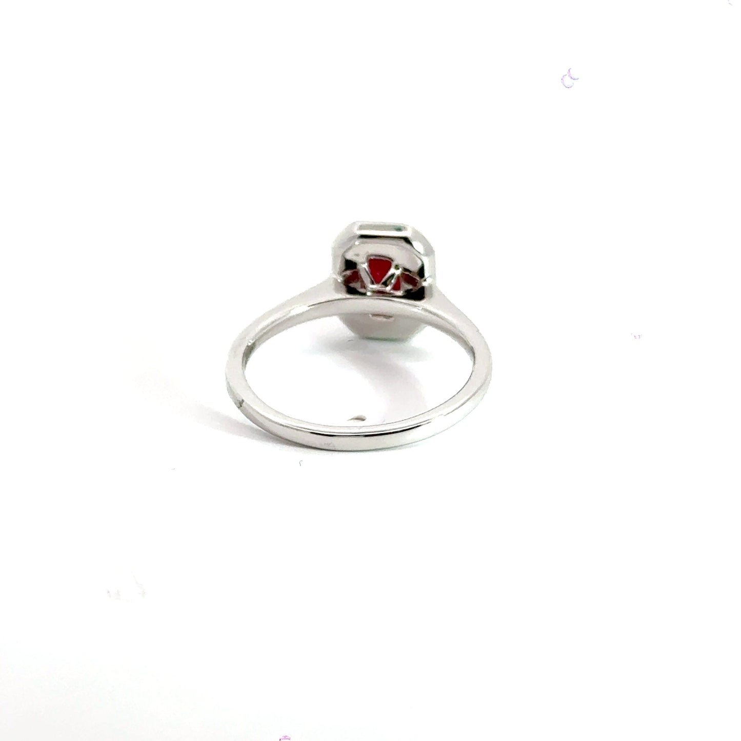 9CT White Gold Ruby & Diamond Ring Aces Jewellers