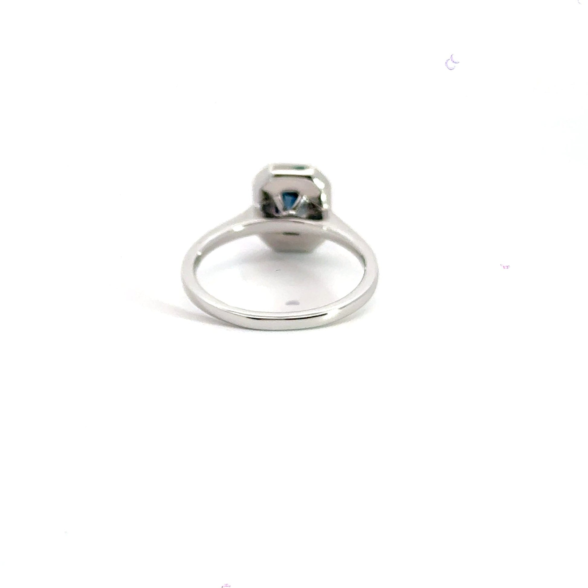 9CT White Gold Sapphire Diamond Ring Aces Jewellers