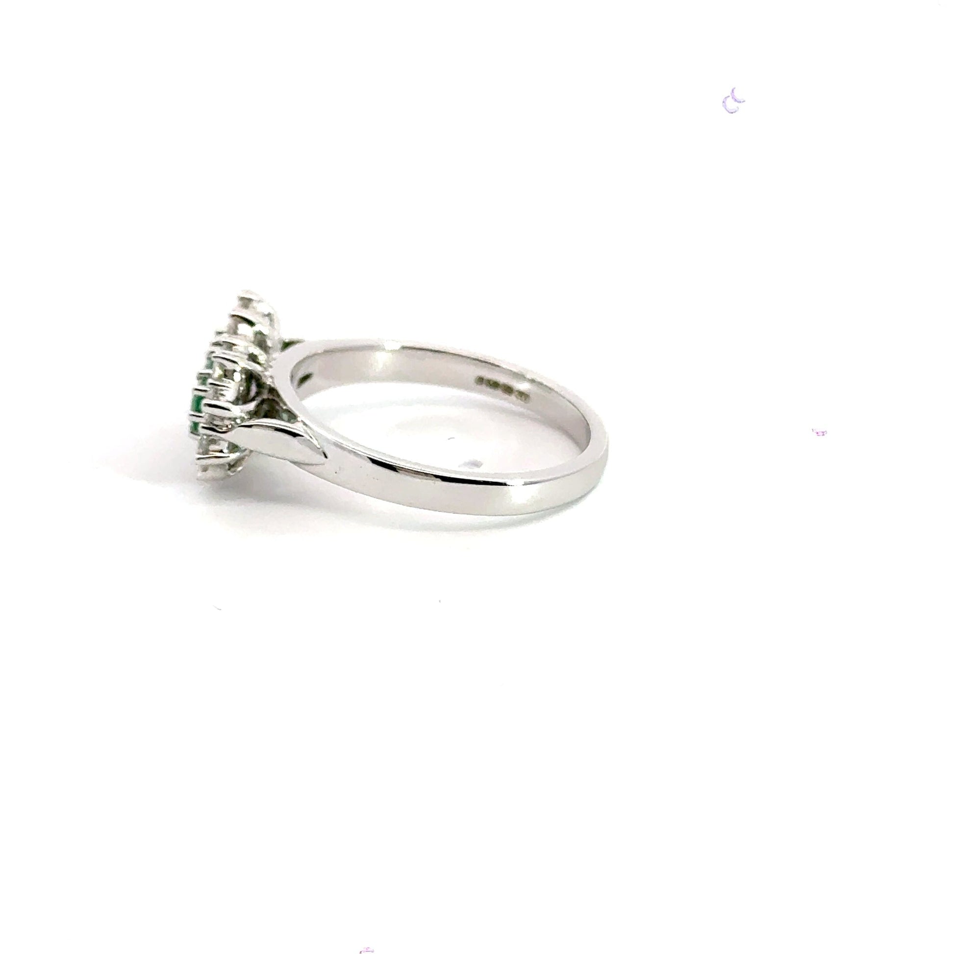 9CT White Gold Trilogy Cluster Diamond Ring Aces Jewellers