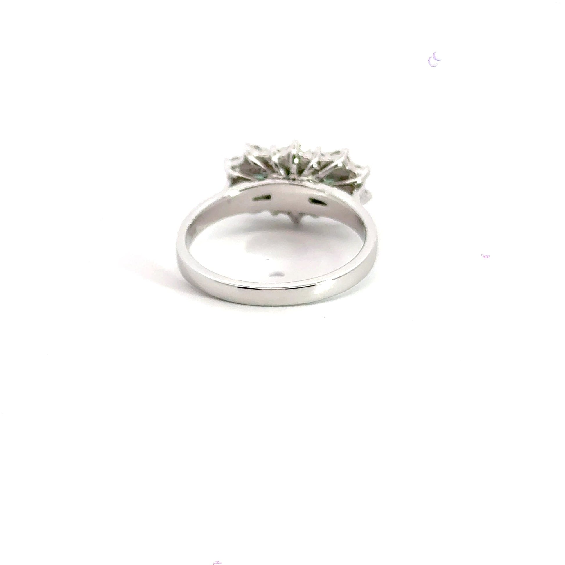 9CT White Gold Trilogy Cluster Diamond Ring Aces Jewellers