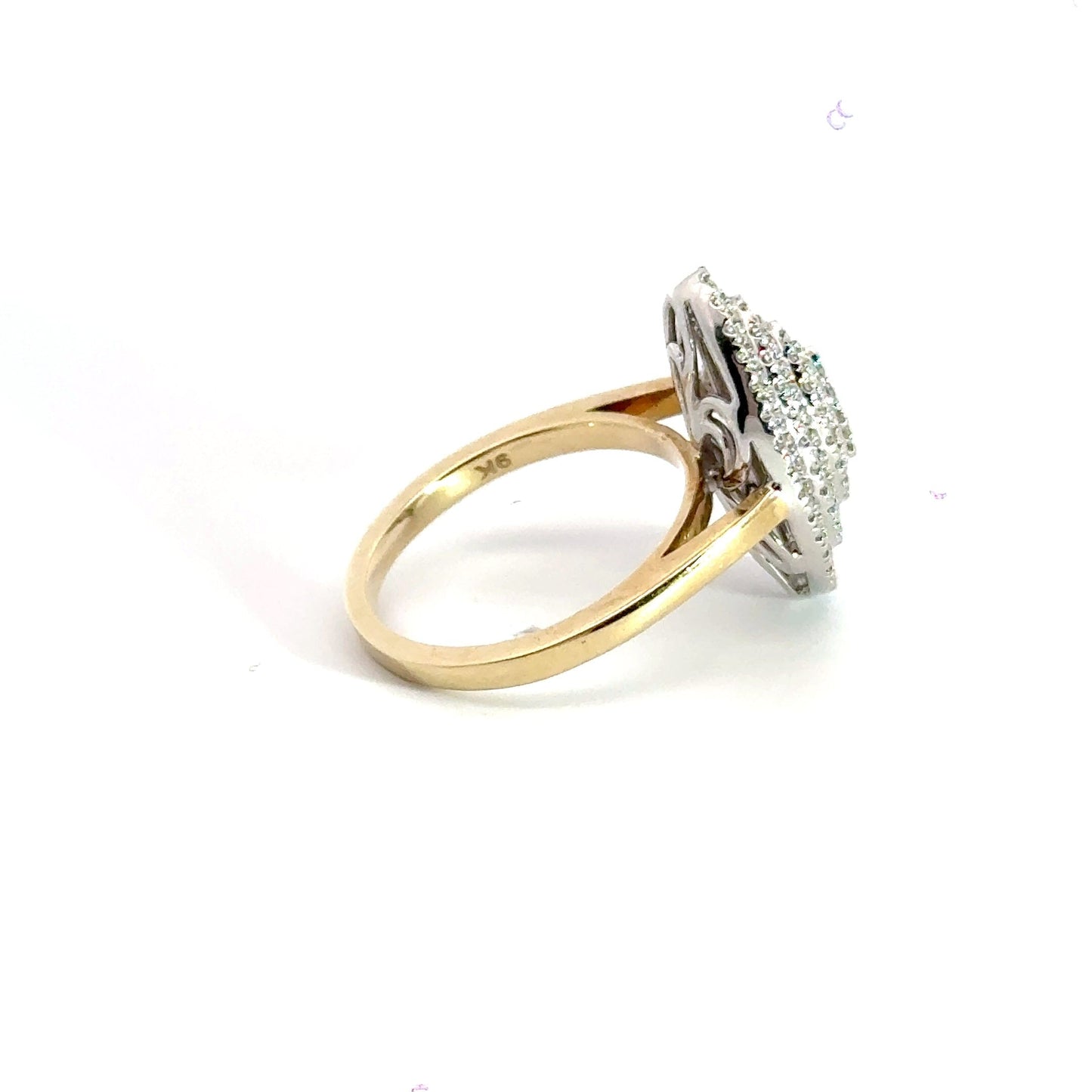 9CT Yellow Gold Marquise Diamond Ring Aces Jewellers