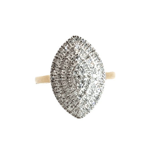9CT Yellow Gold Marquise Diamond Ring Aces Jewellers
